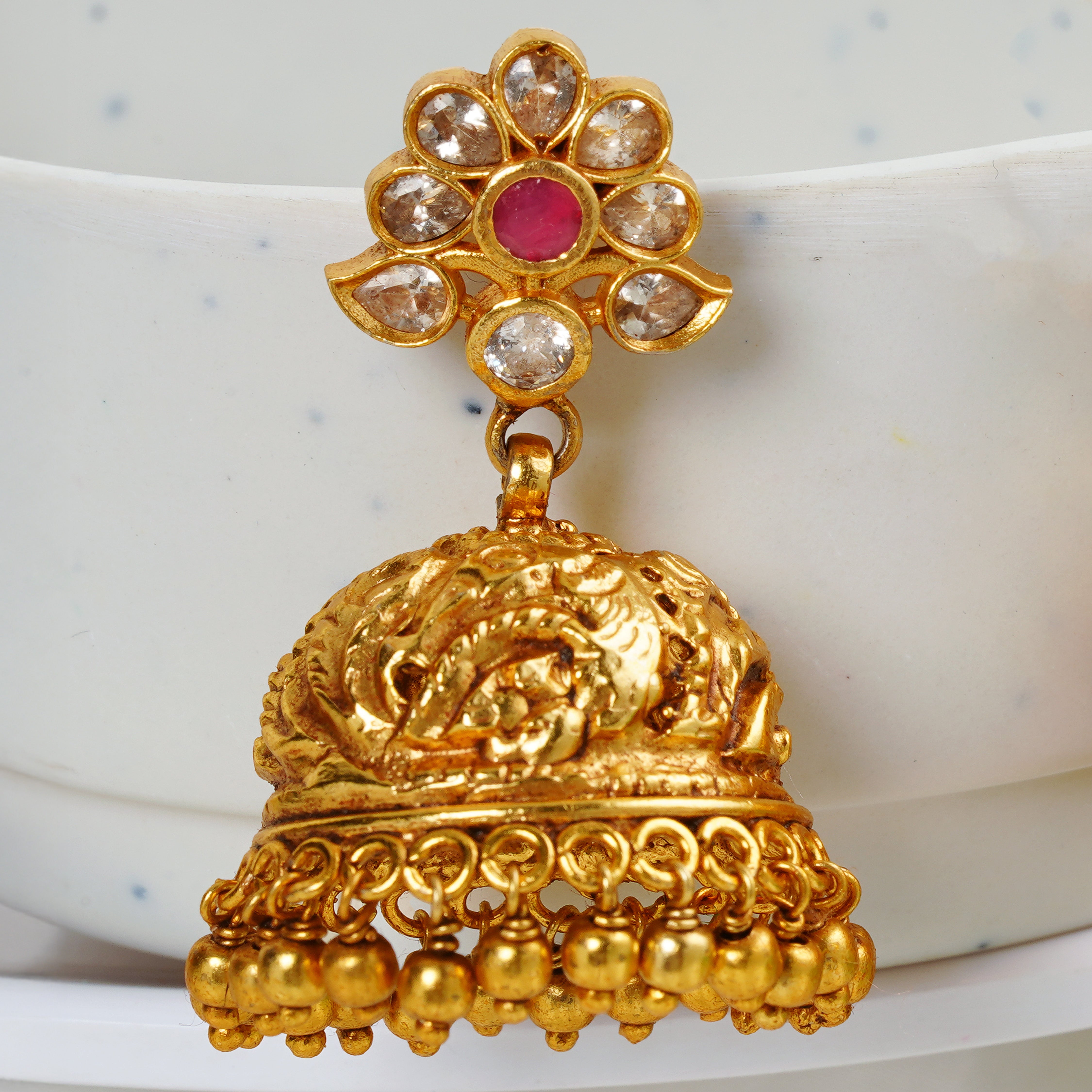 Antique Gold Plated Jimikki Earrings