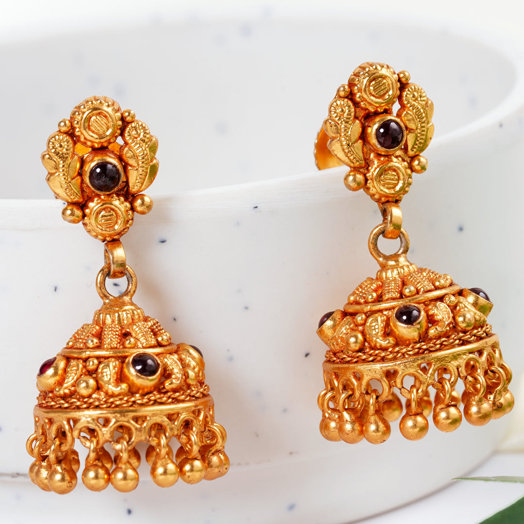 Antique Gold Temple Earrings