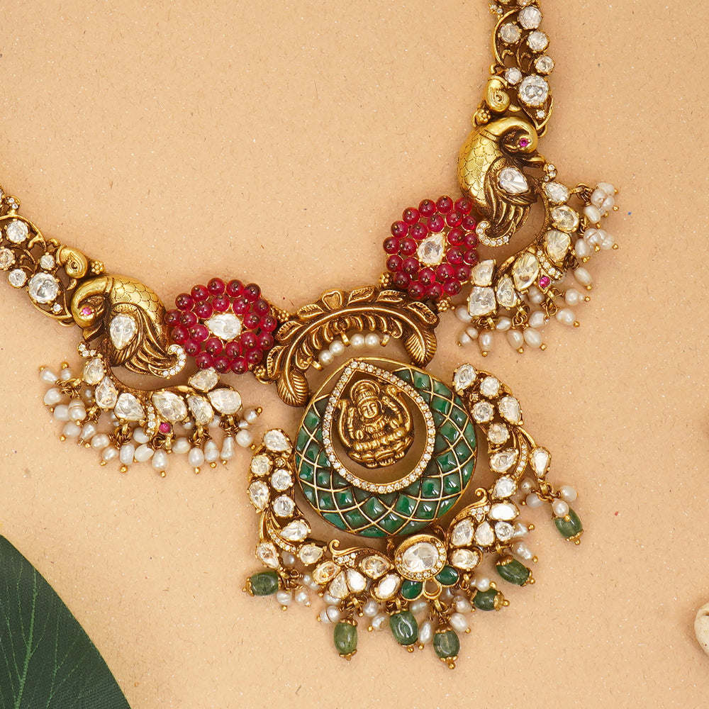 Antique silver gold plated haram