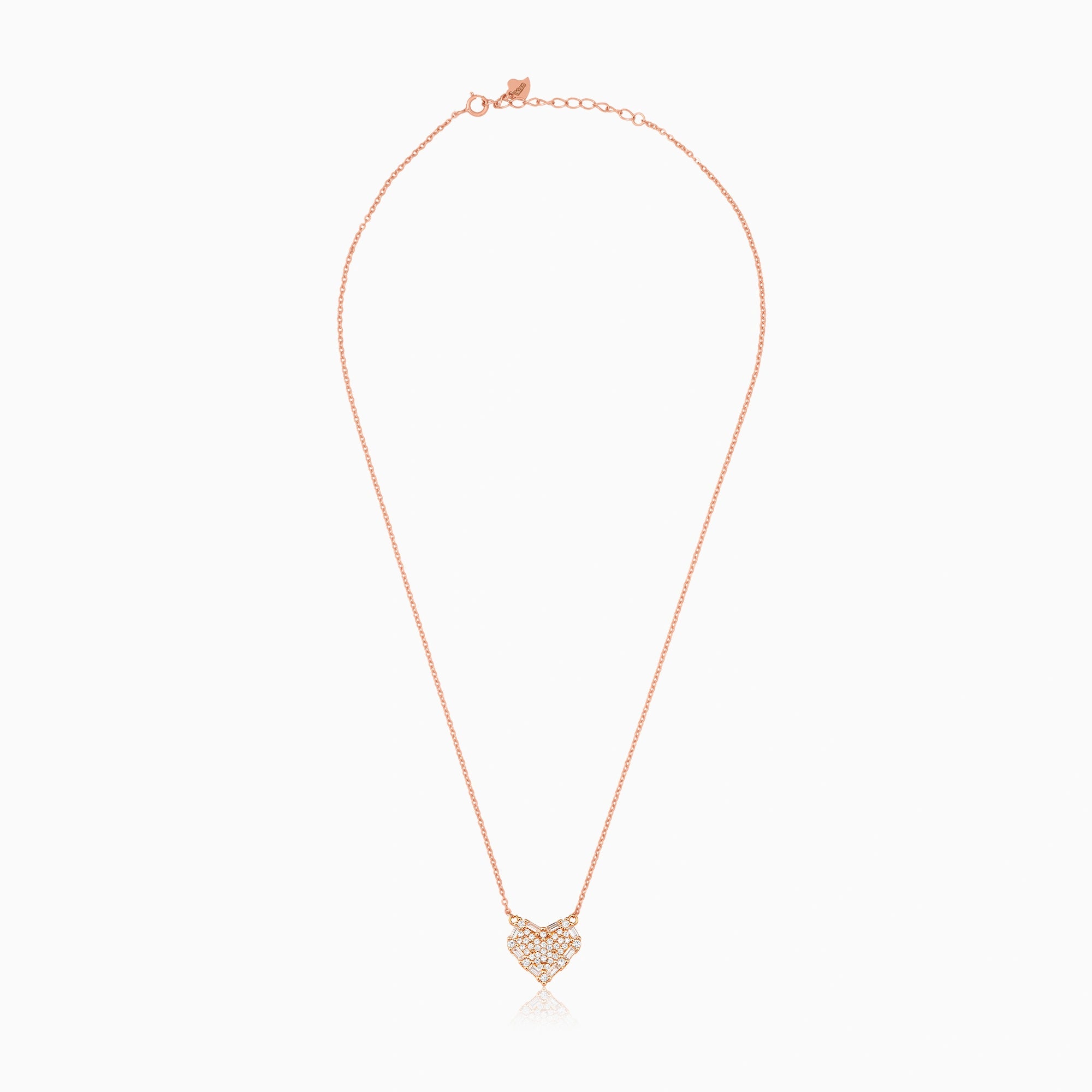 Baguette Heart Chain Ishna