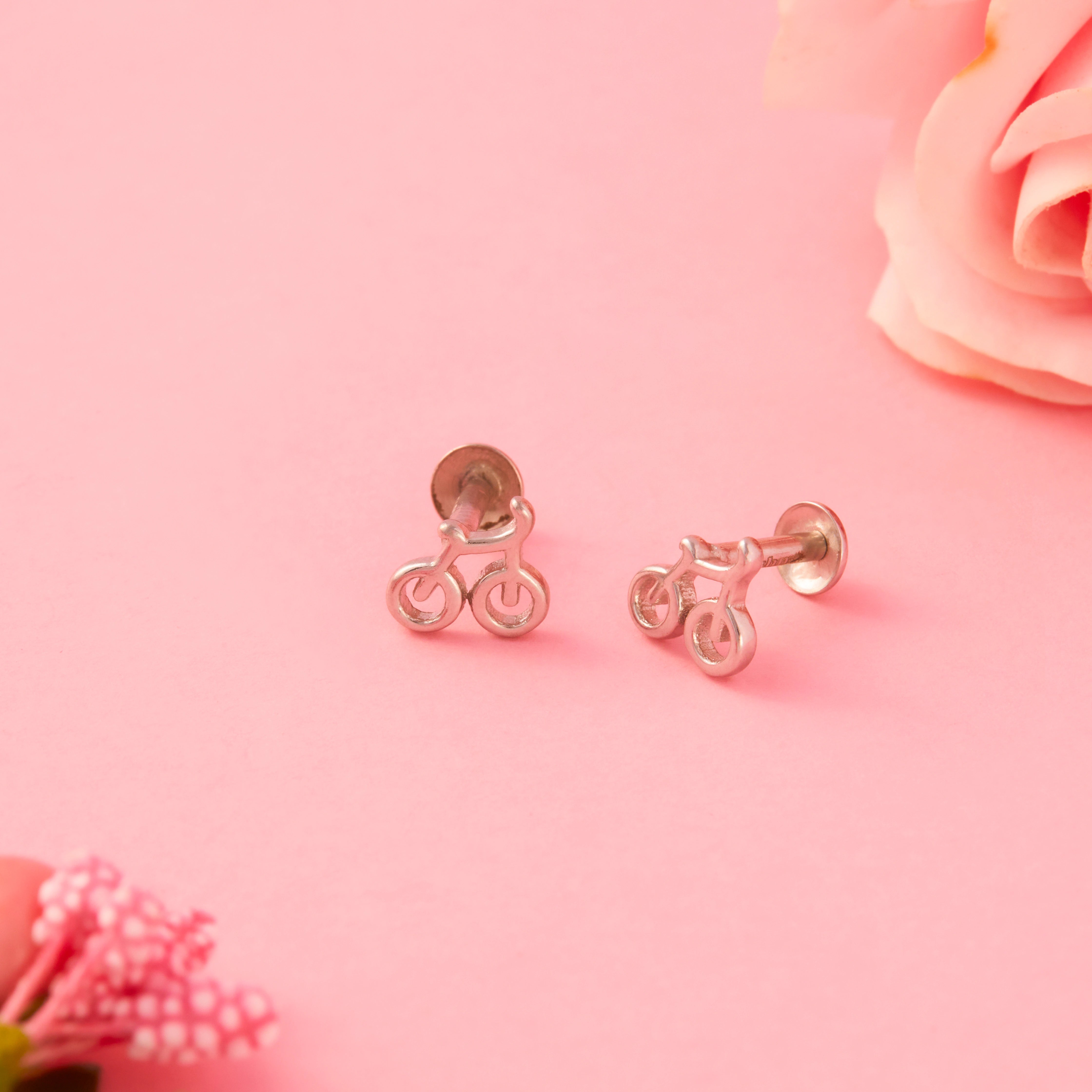 Bicycle Stud Earrings Ishna