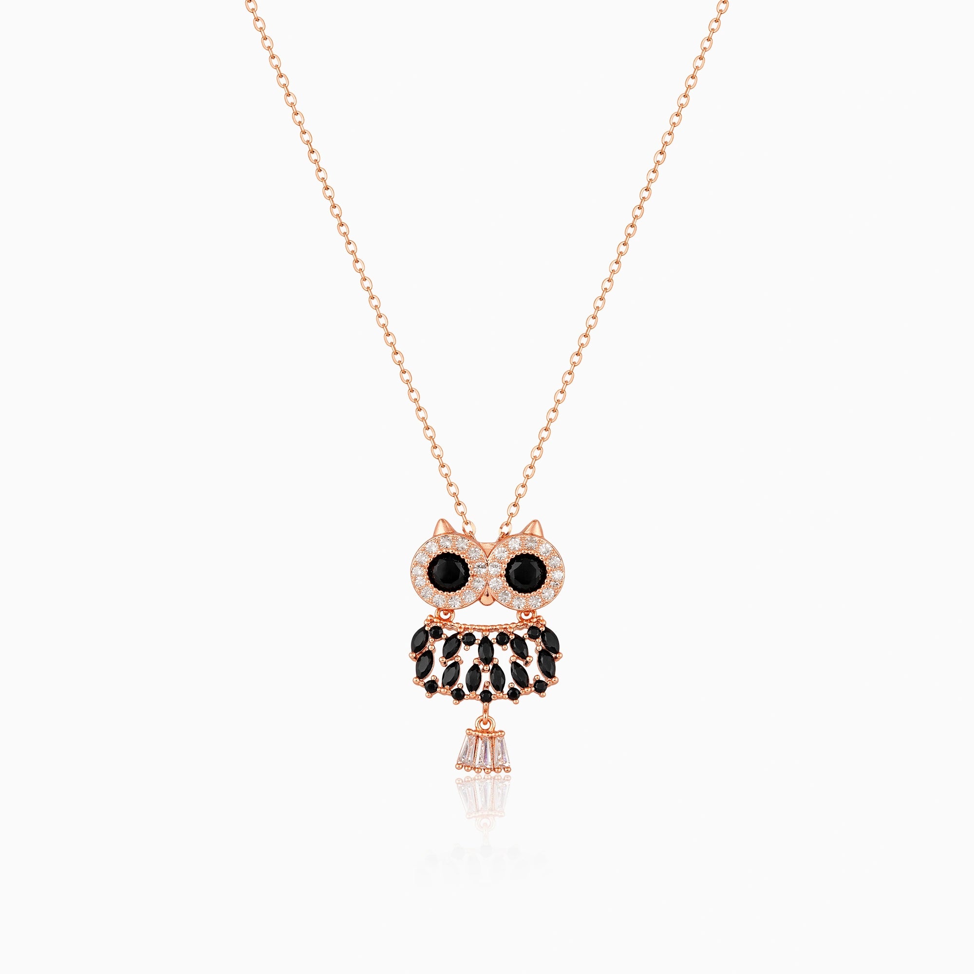 Black Owl Pendant Chain Ishna