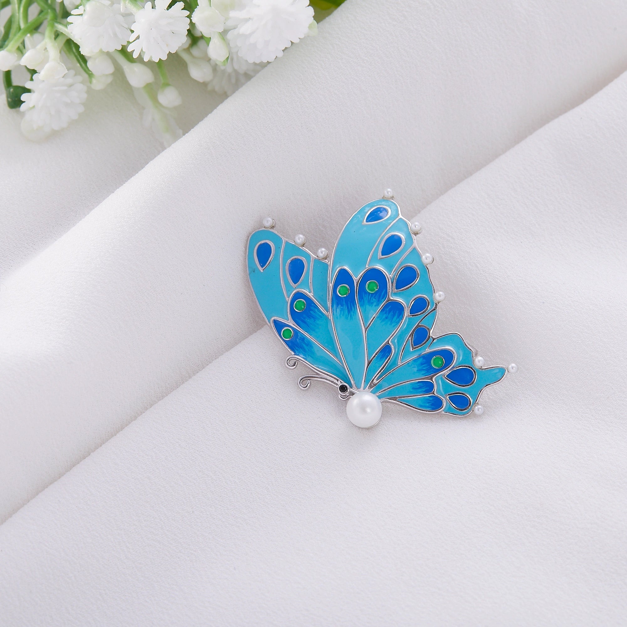  Blue Butterfly Brooch Ishna