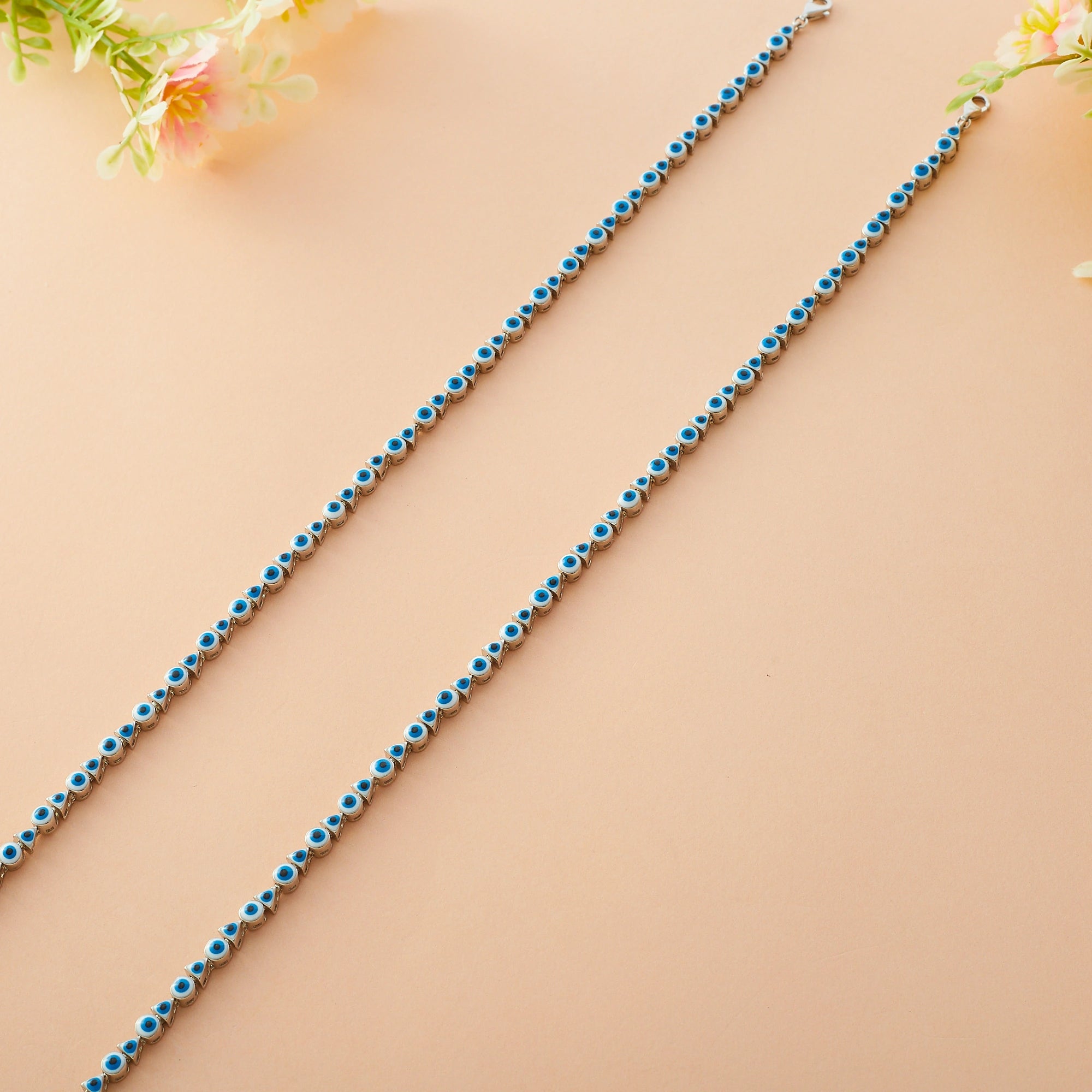 Blue Evil Eye Motif Anklet Ishna 