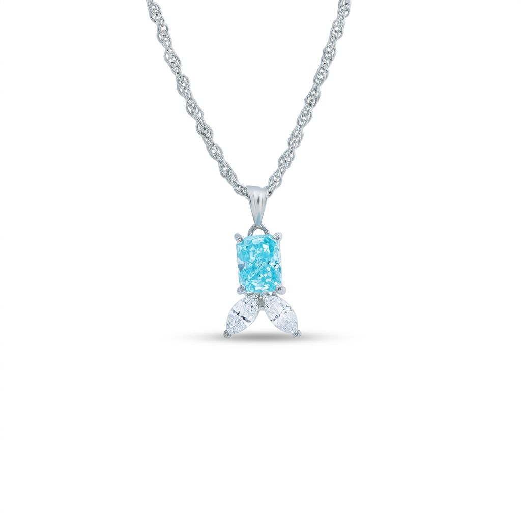 Blue Marquise Pendant Chain Ishna