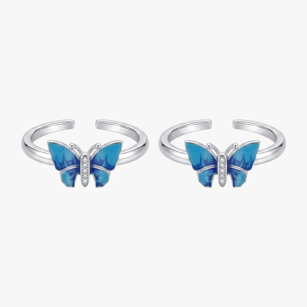 Blue butterfly metti design
