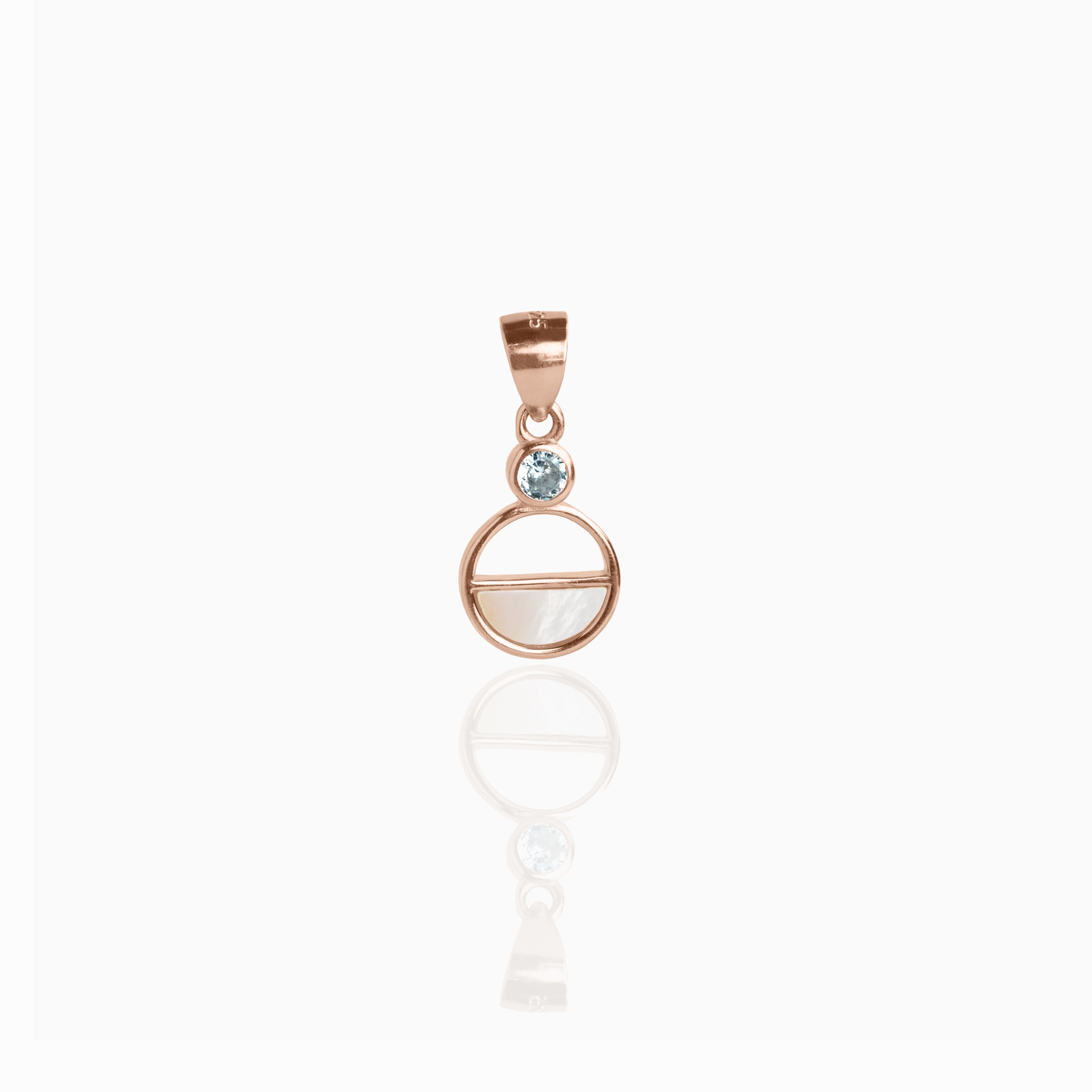 Blue stone rose gold pendant jewellery