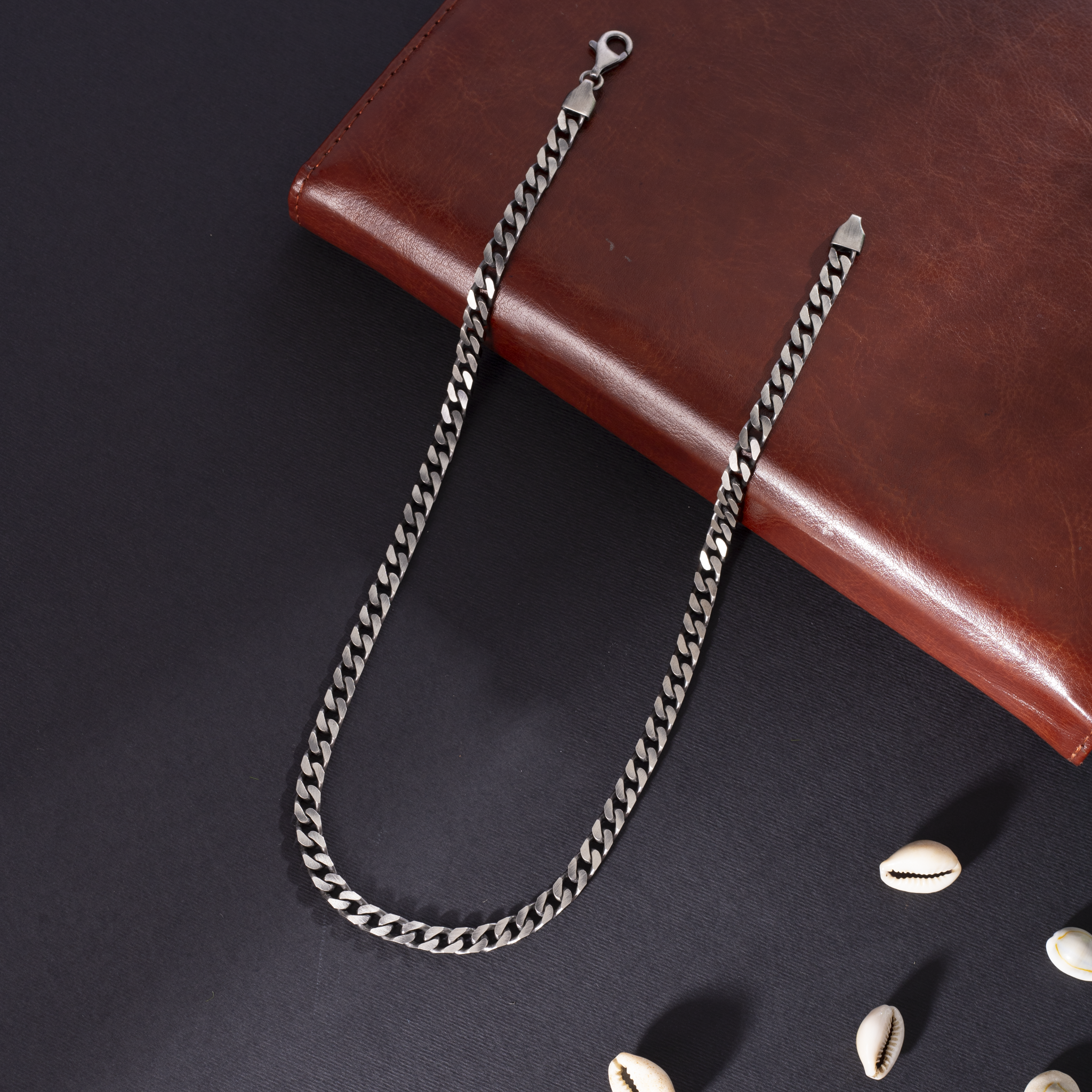 Bold Cuban link silver chain