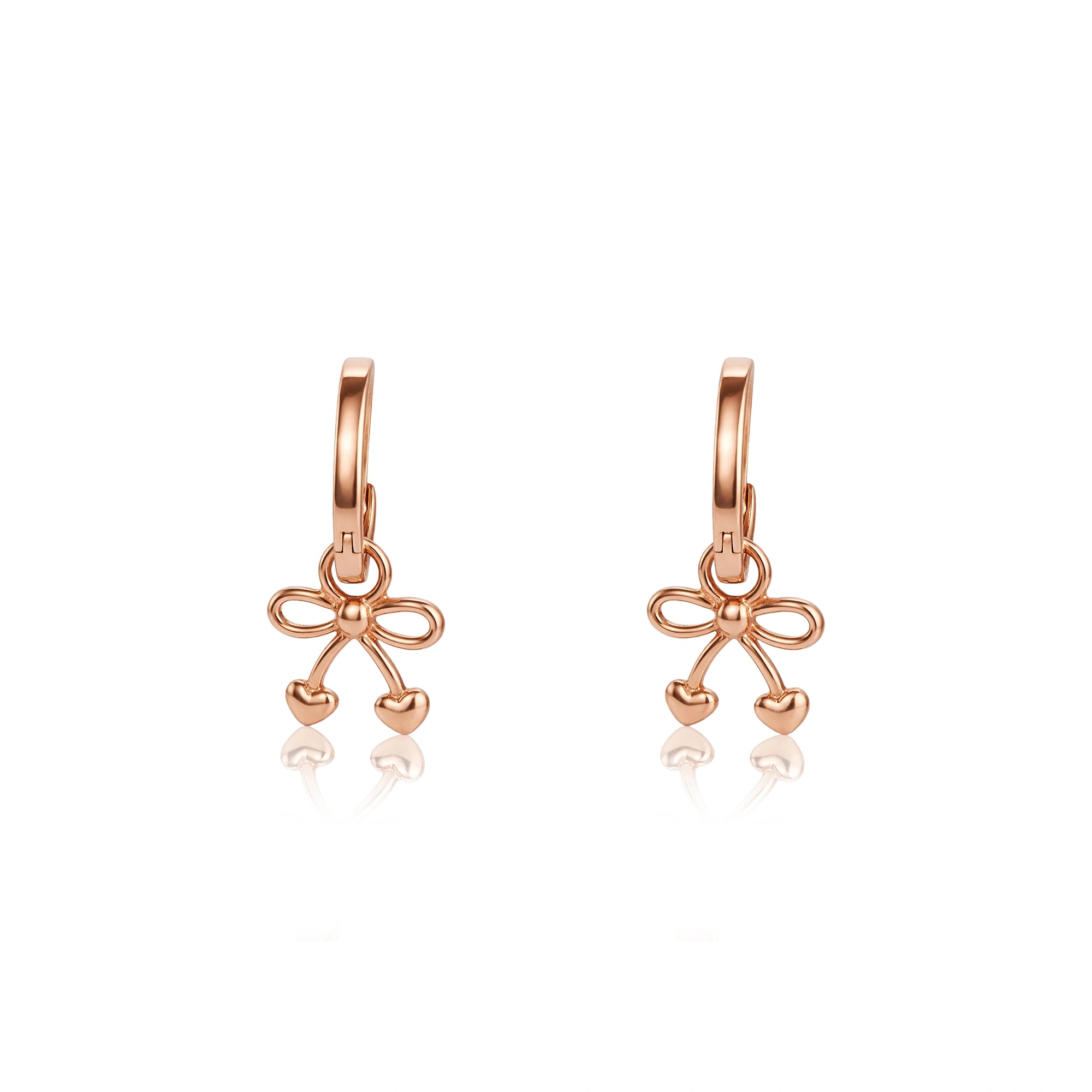 Bow Dangle Hoop Earrings Ishna