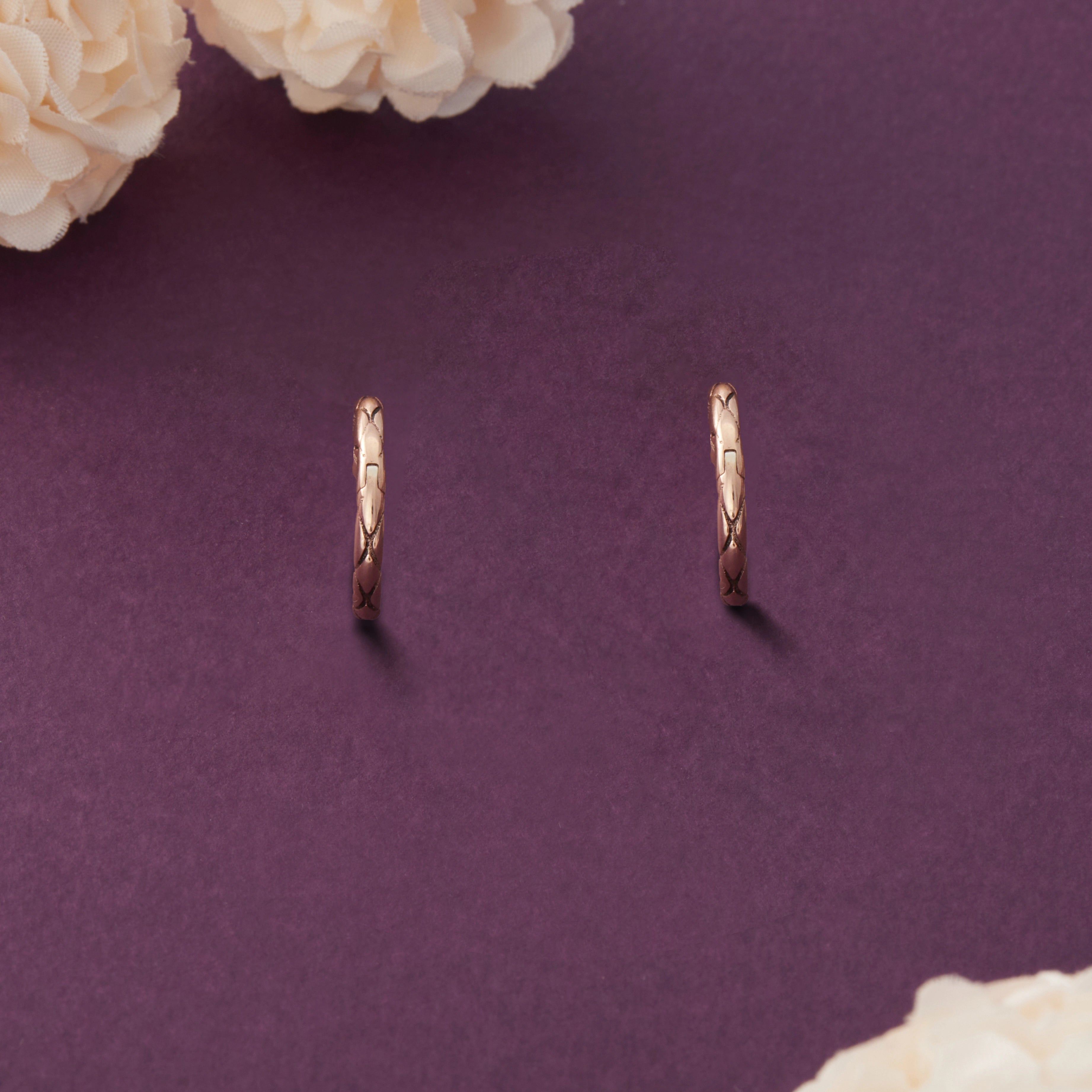 Braided Hoop Stud Earrings Ishna 
