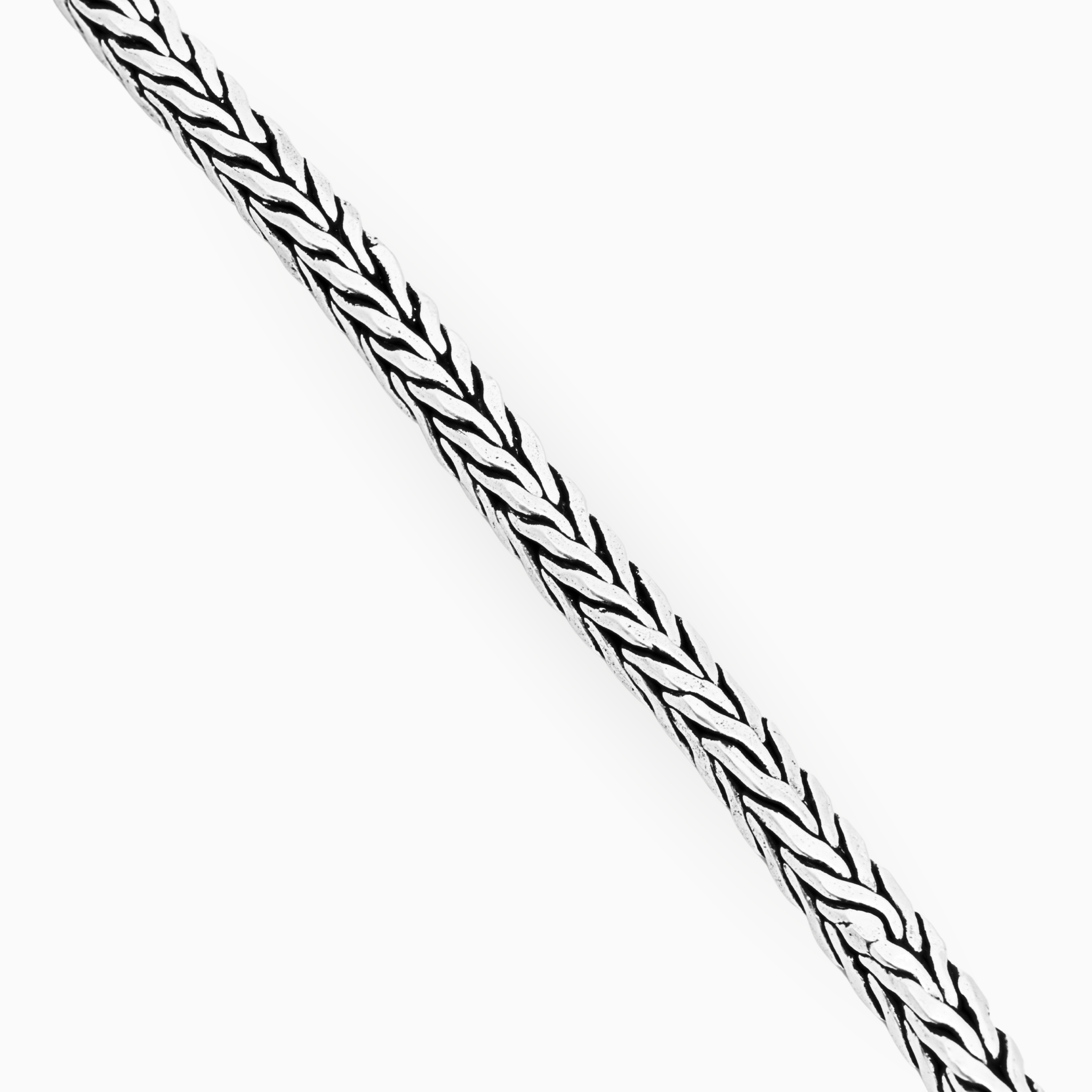 Braided sterling silver bracelet for men
