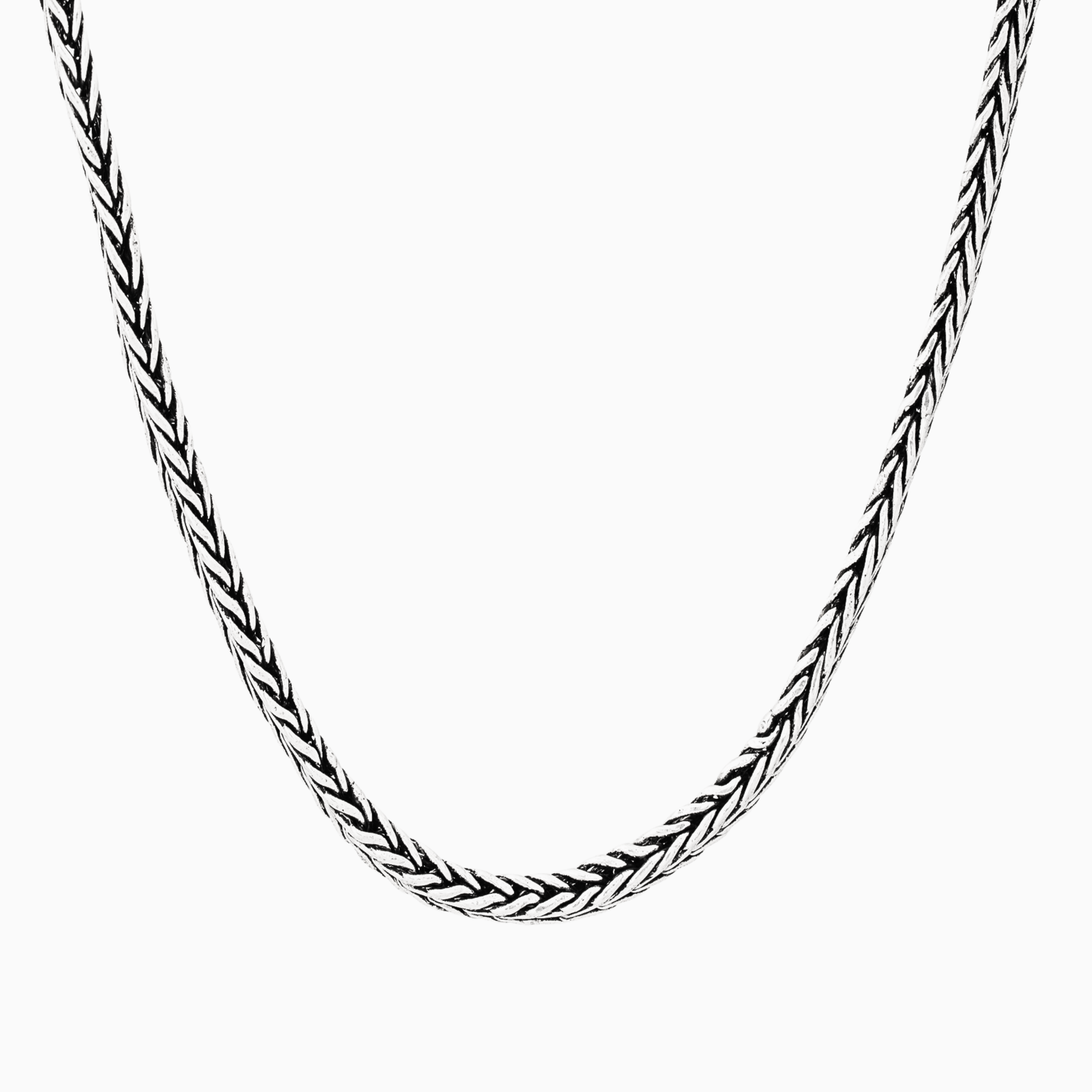 Braided sterling silver chain