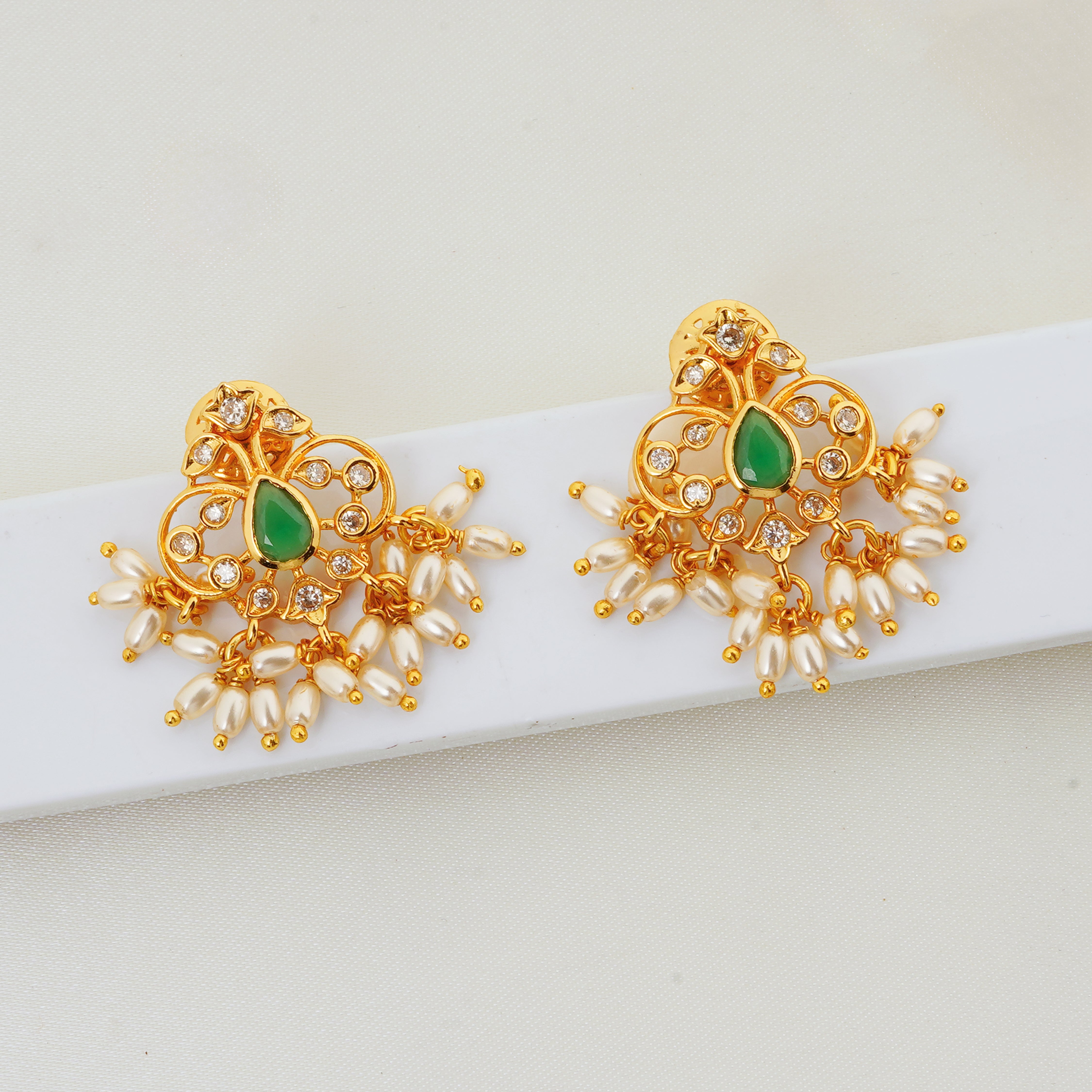 Bridal Gold plated Stud Earrings Online
