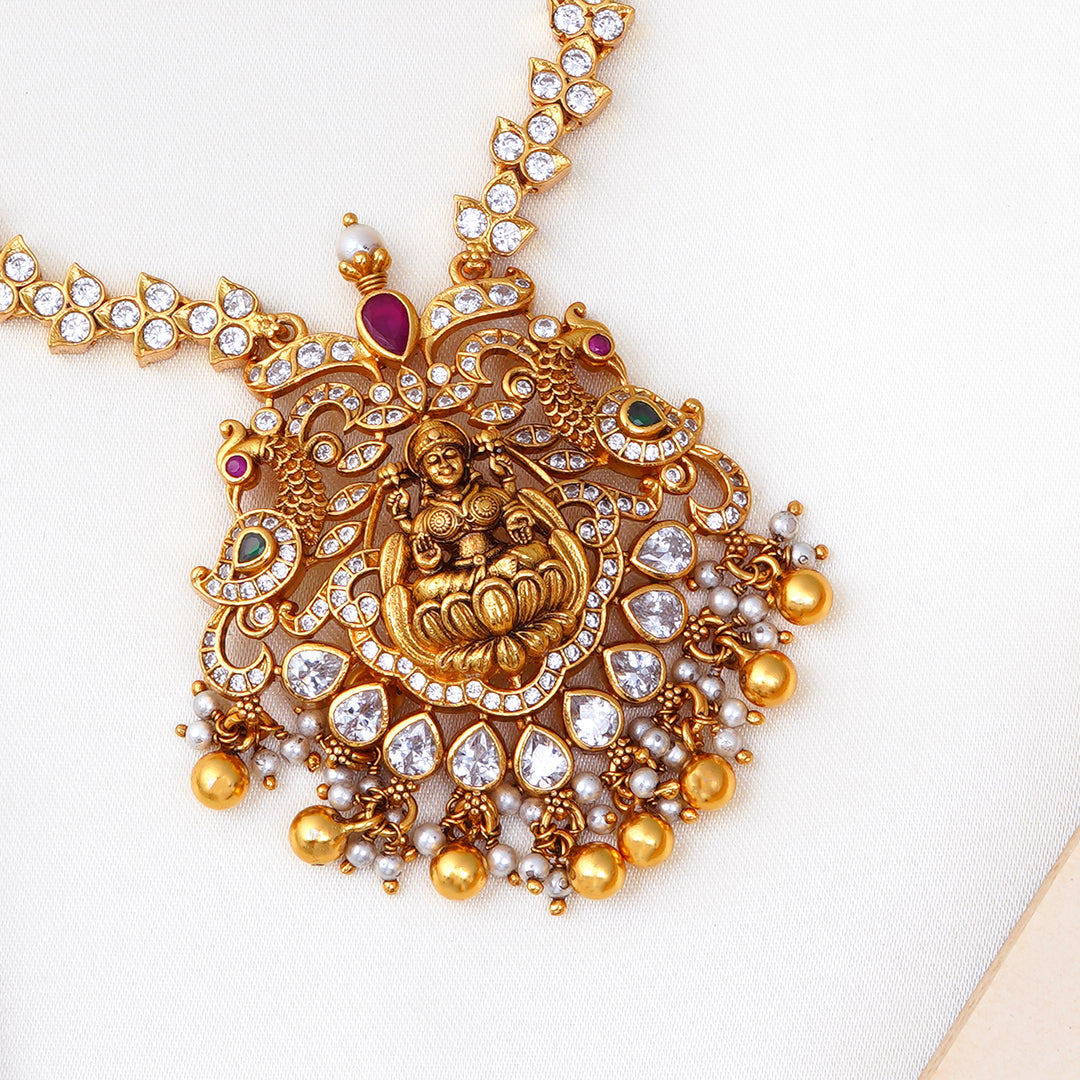 Bridal haram with Lakshmi pendant 