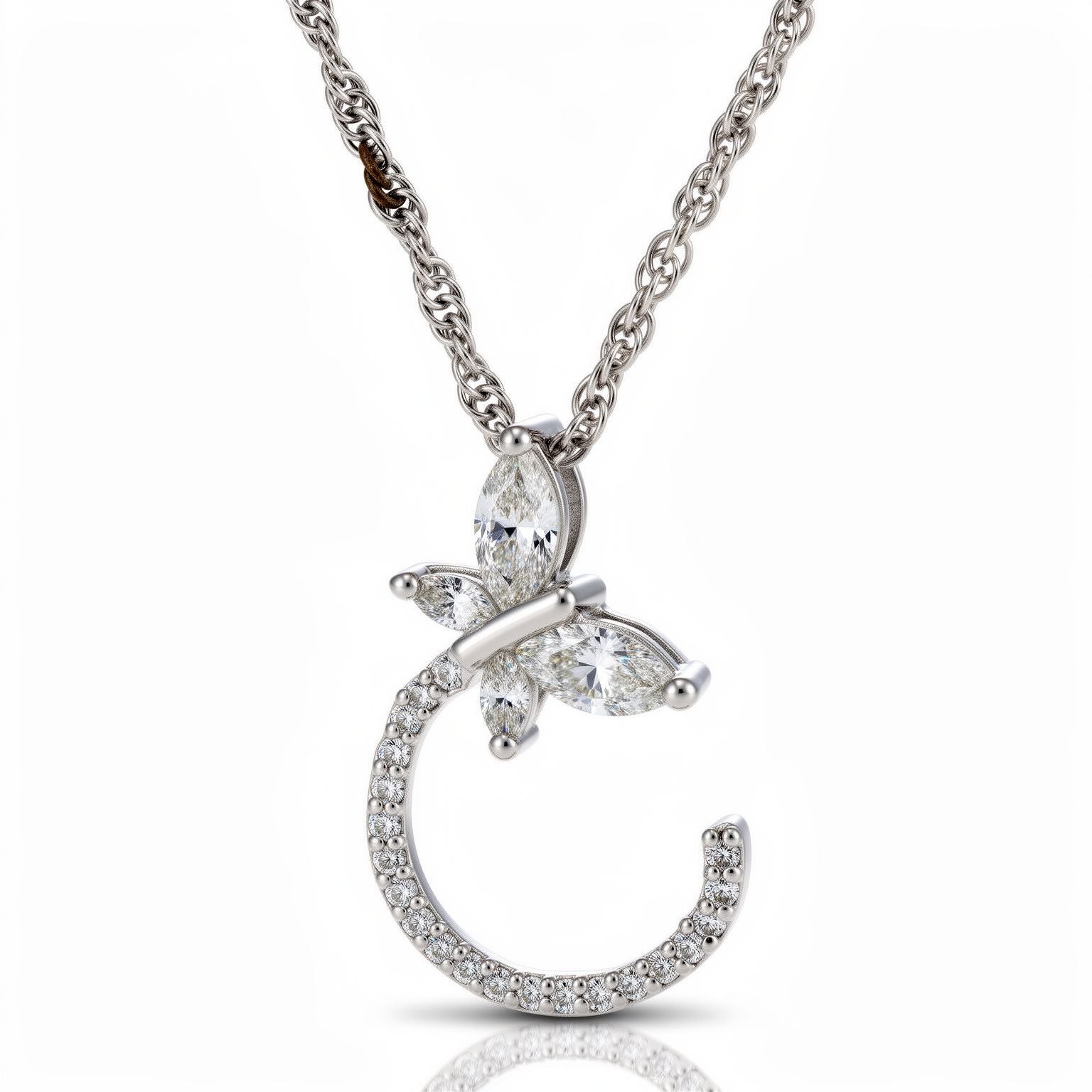  Butterfly CZ Pendant Chain Ishna