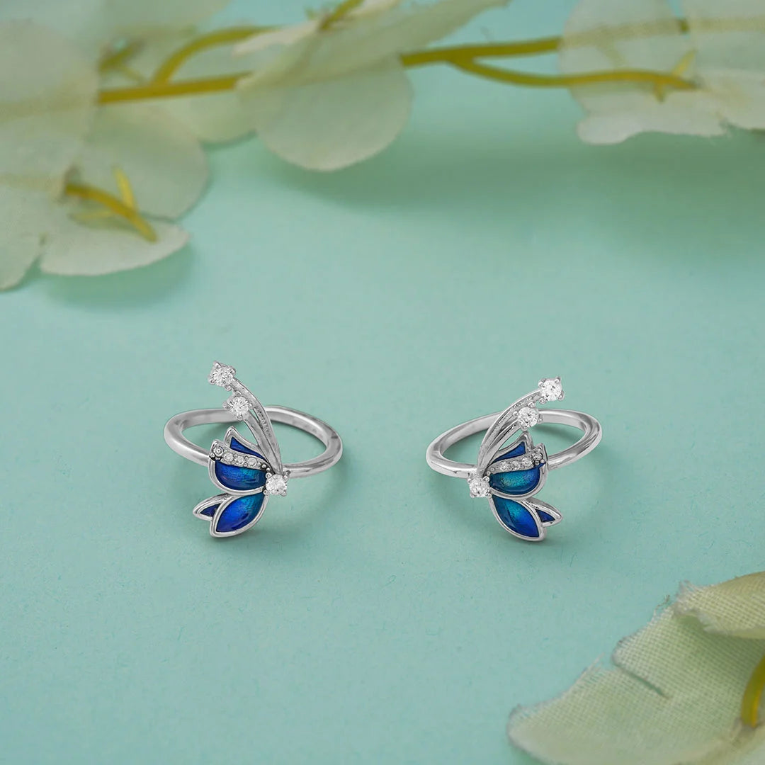 Butterfly stone silver metti design
