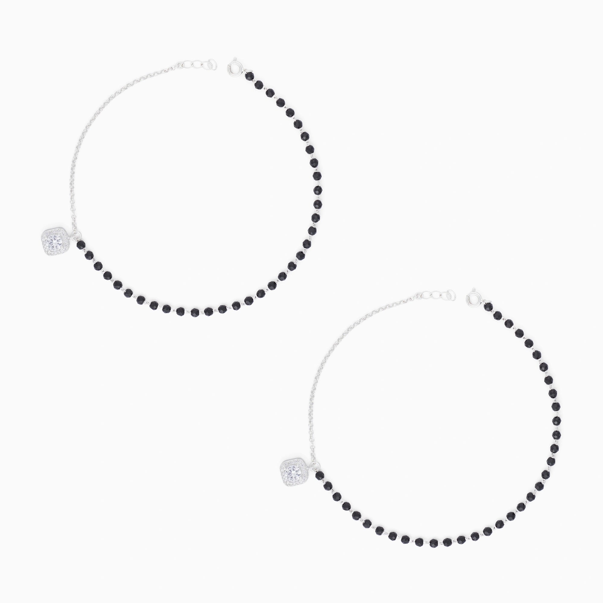 CZ Black Nazar Anklet Ishna