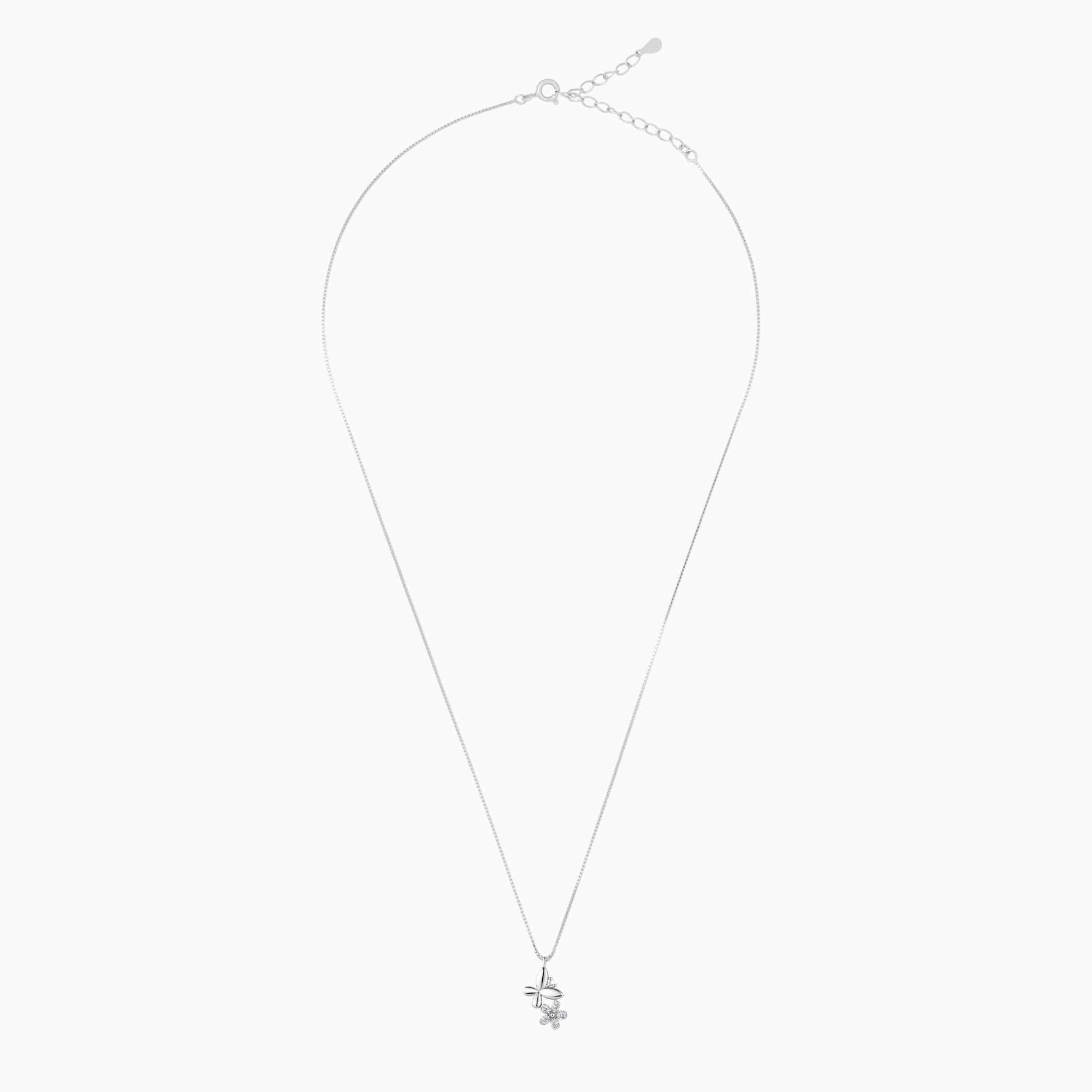 CZ Butterfly Flower Chain Ishna