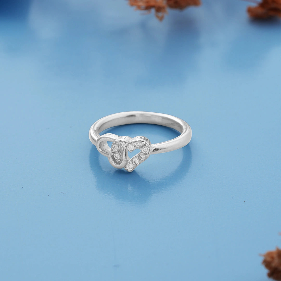 CZ Dual Heart Ring Ishna