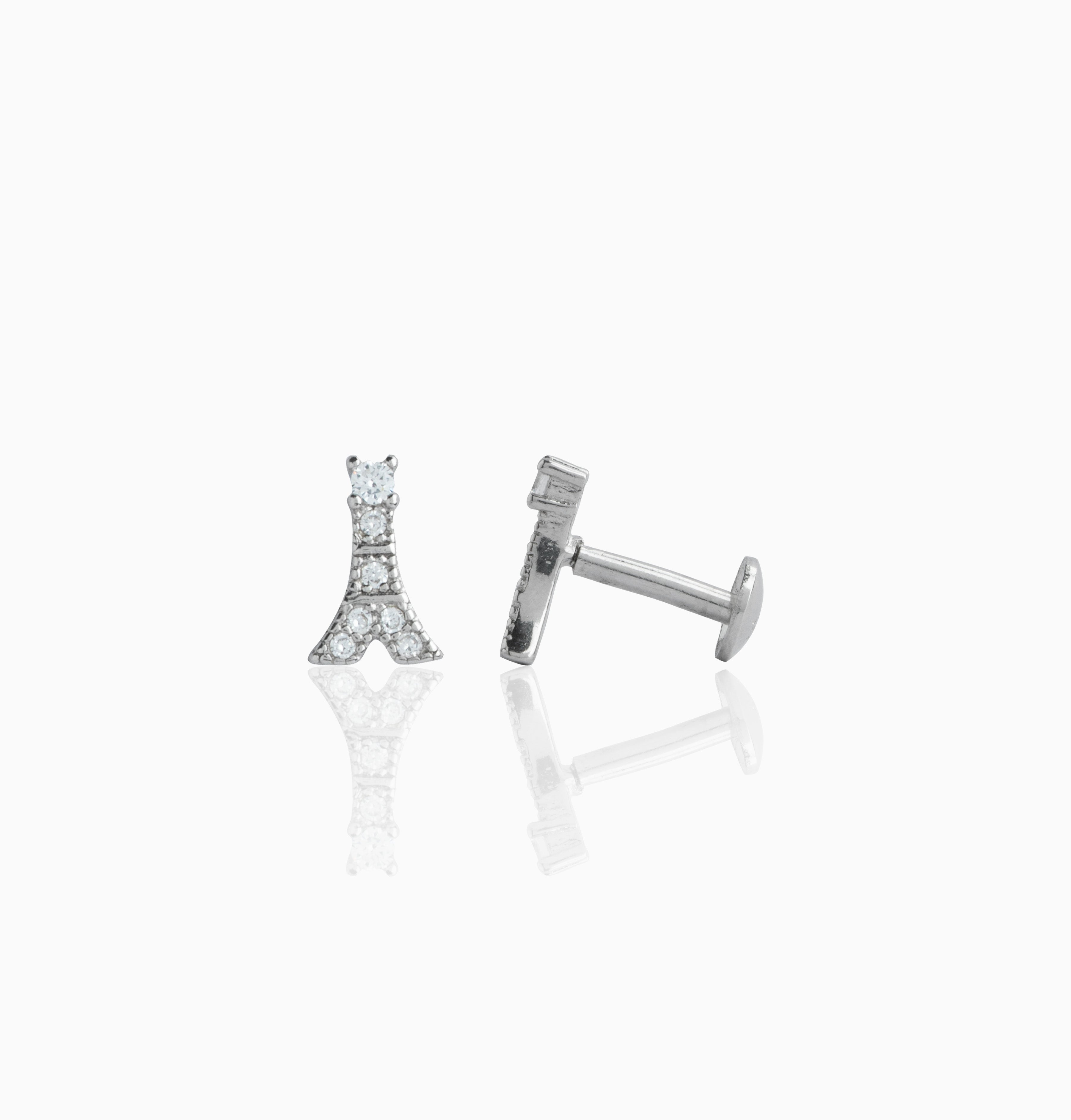 CZ Eiffel Tower Stud Earring Ishna