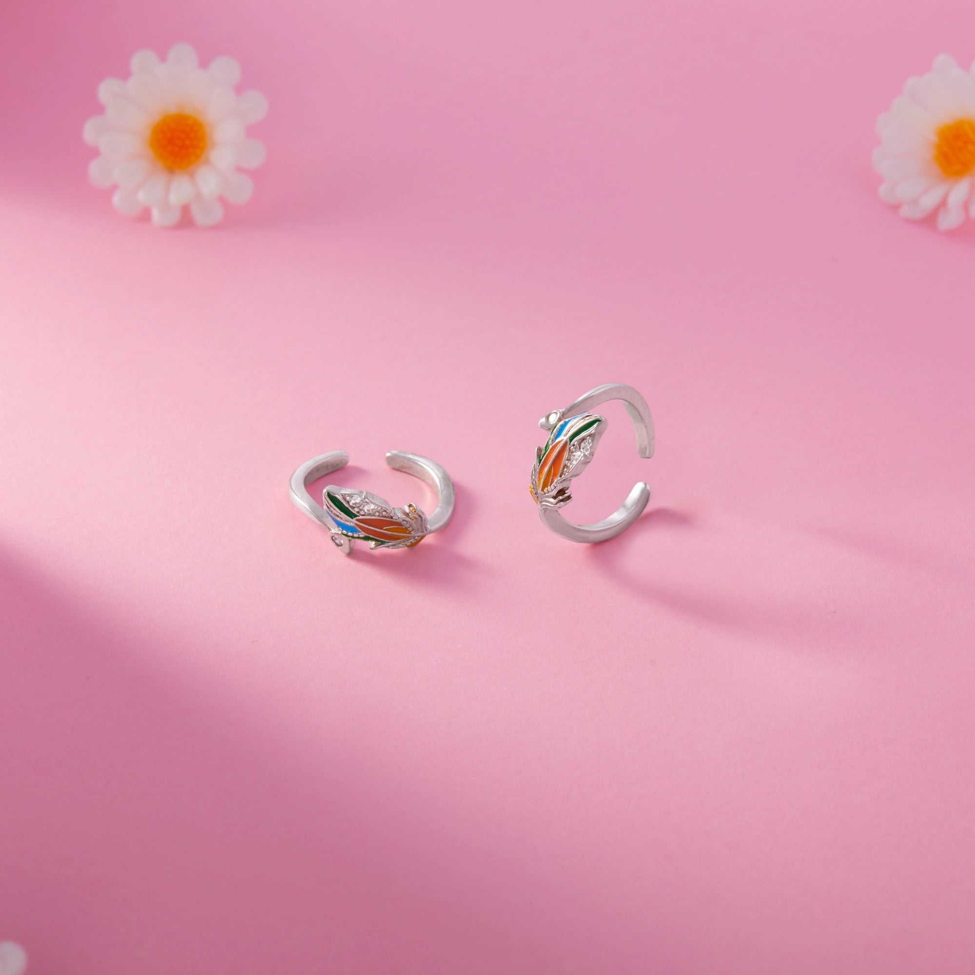 CZ Feather Wrap Toe Ring Ishna