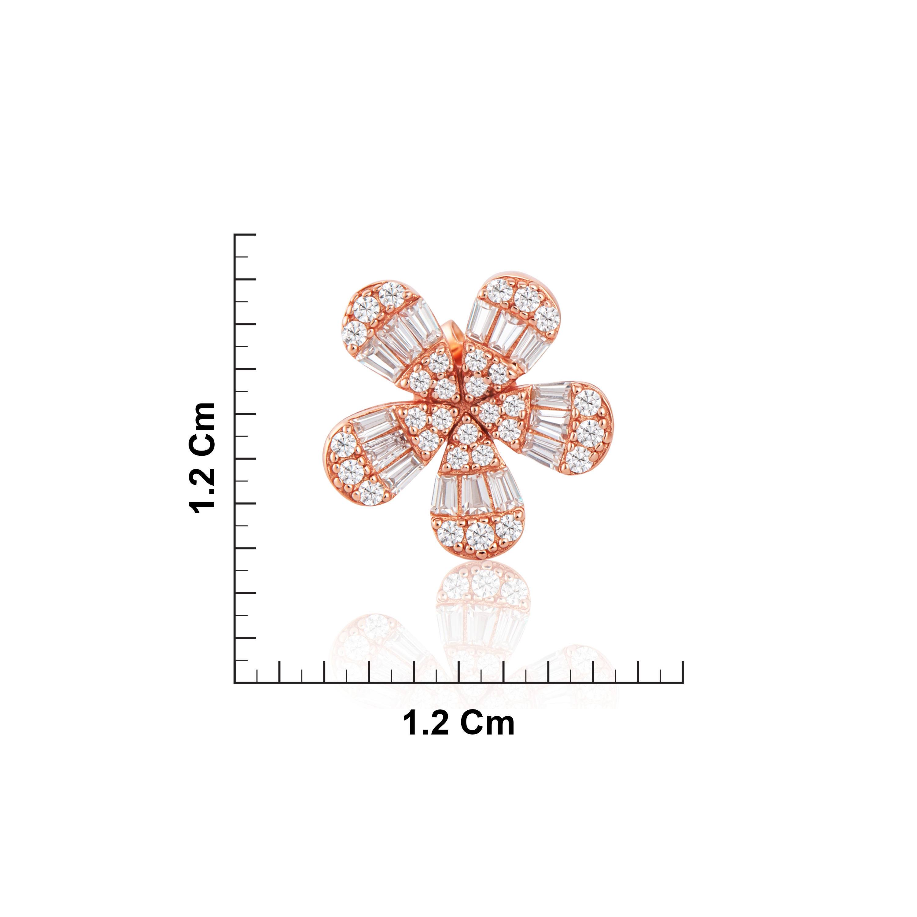 CZ Floral Earrings Ishna