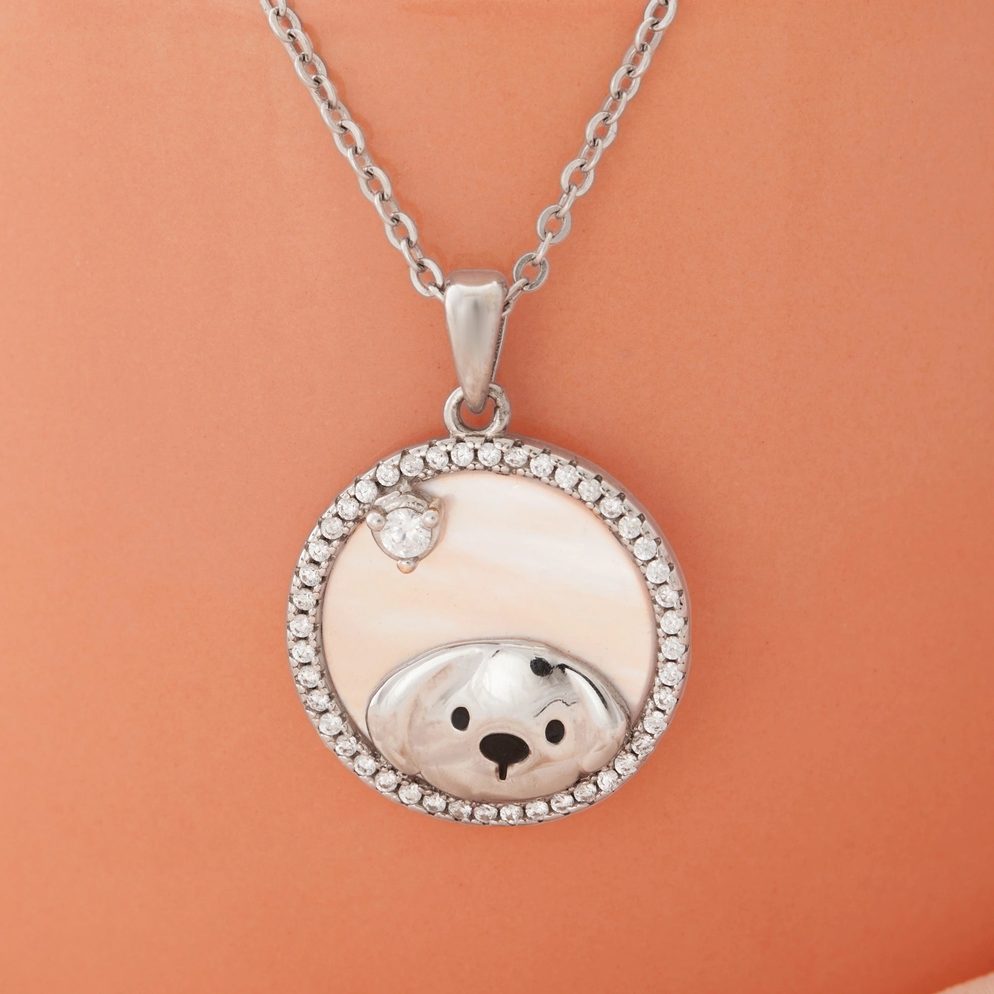 CZ Halo Puppy Chain Ishna 