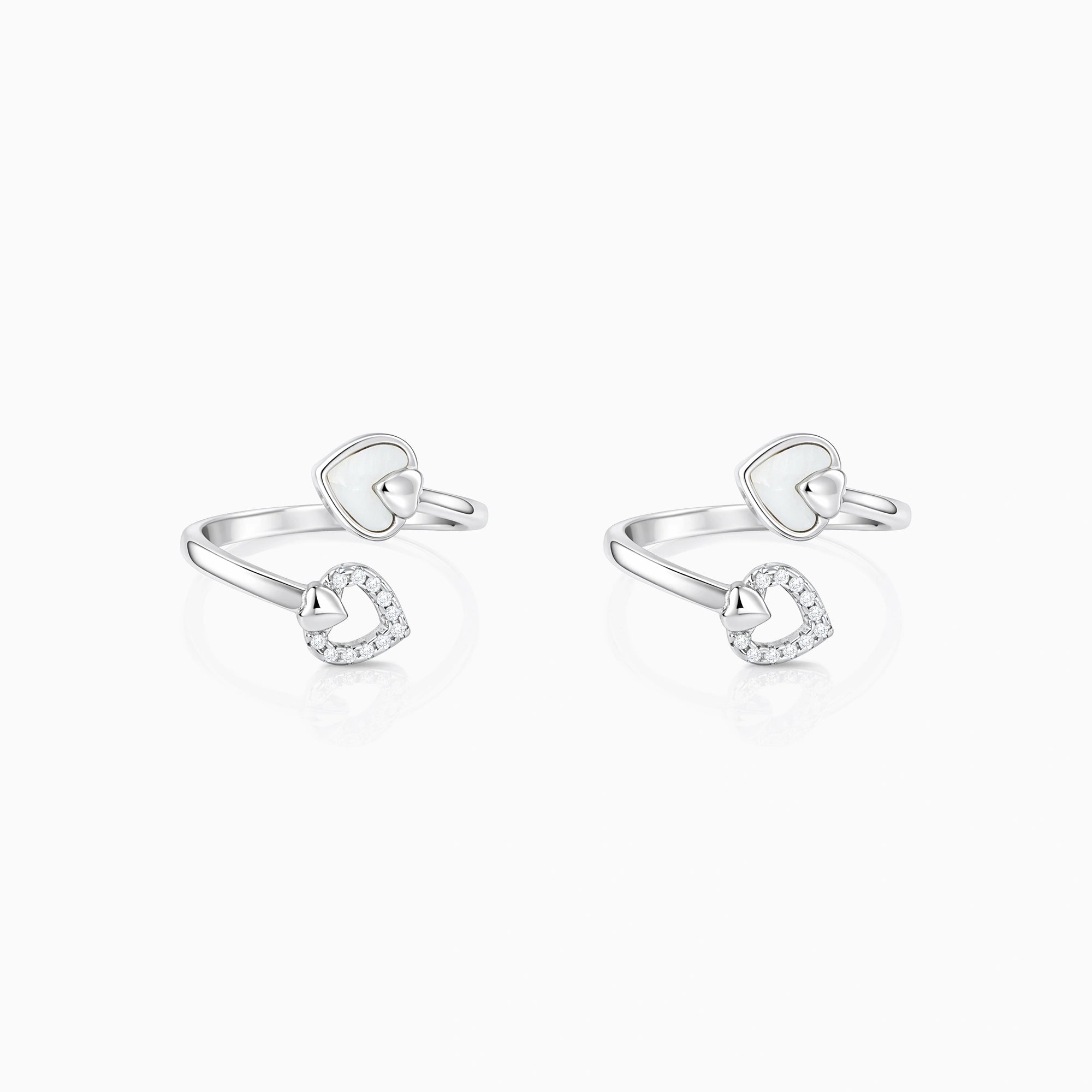 CZ Heart Wrap Toe Ring