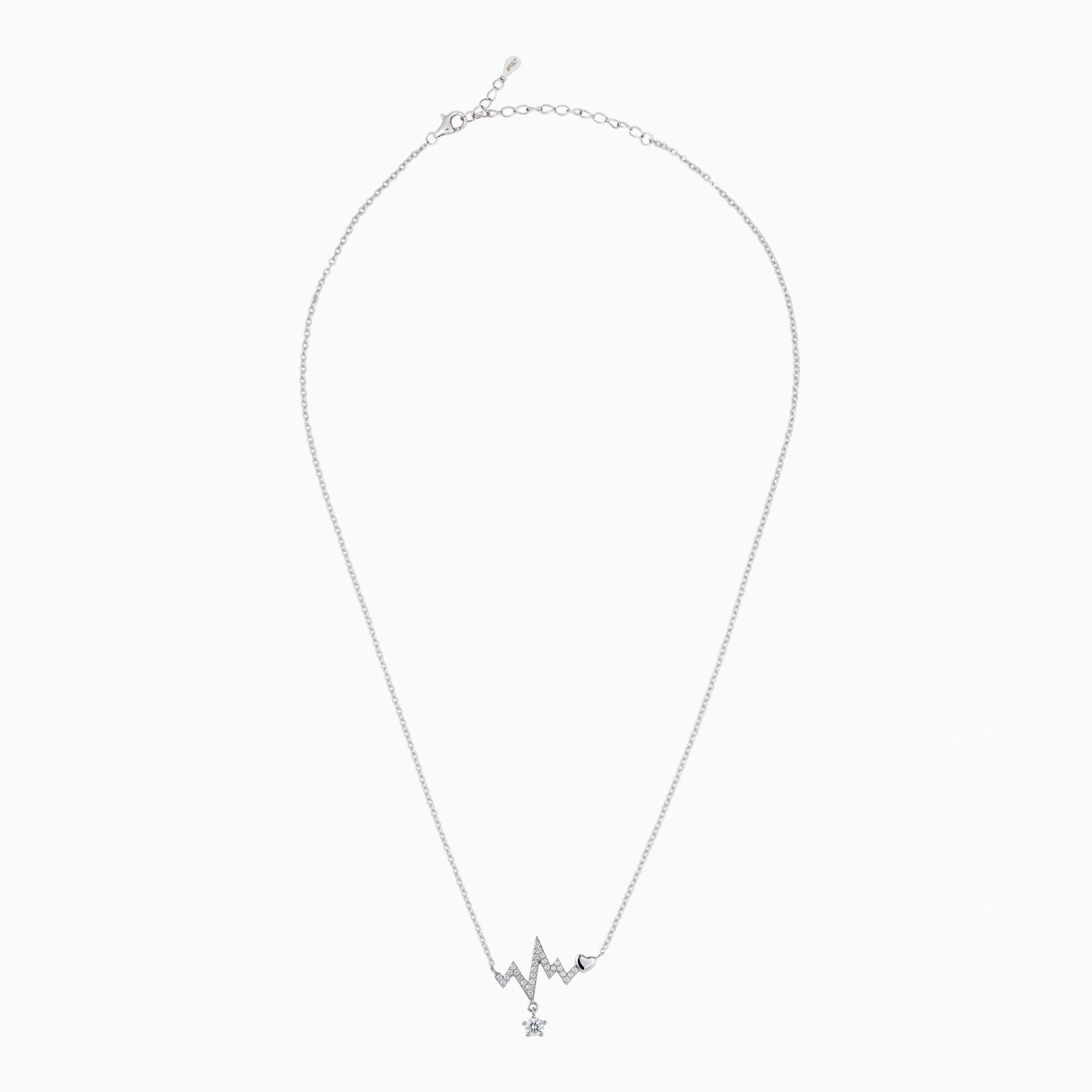 CZ Heartbeat Pendant Chain Ishna