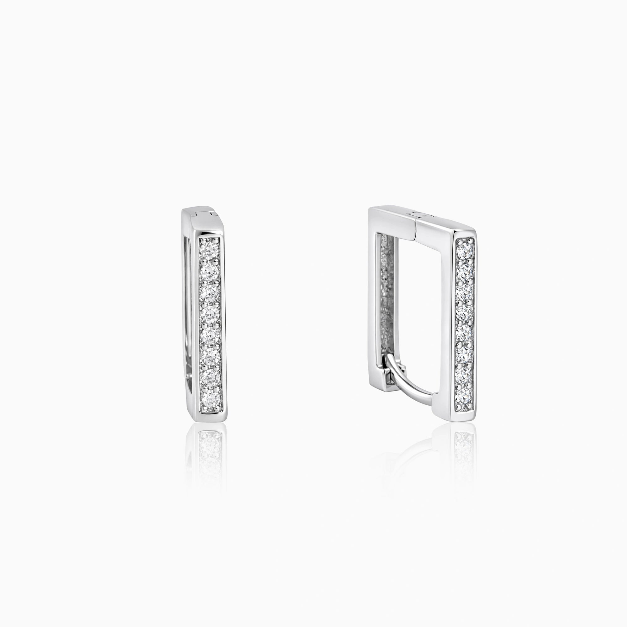CZ Hoop Bar Earrings Ishna