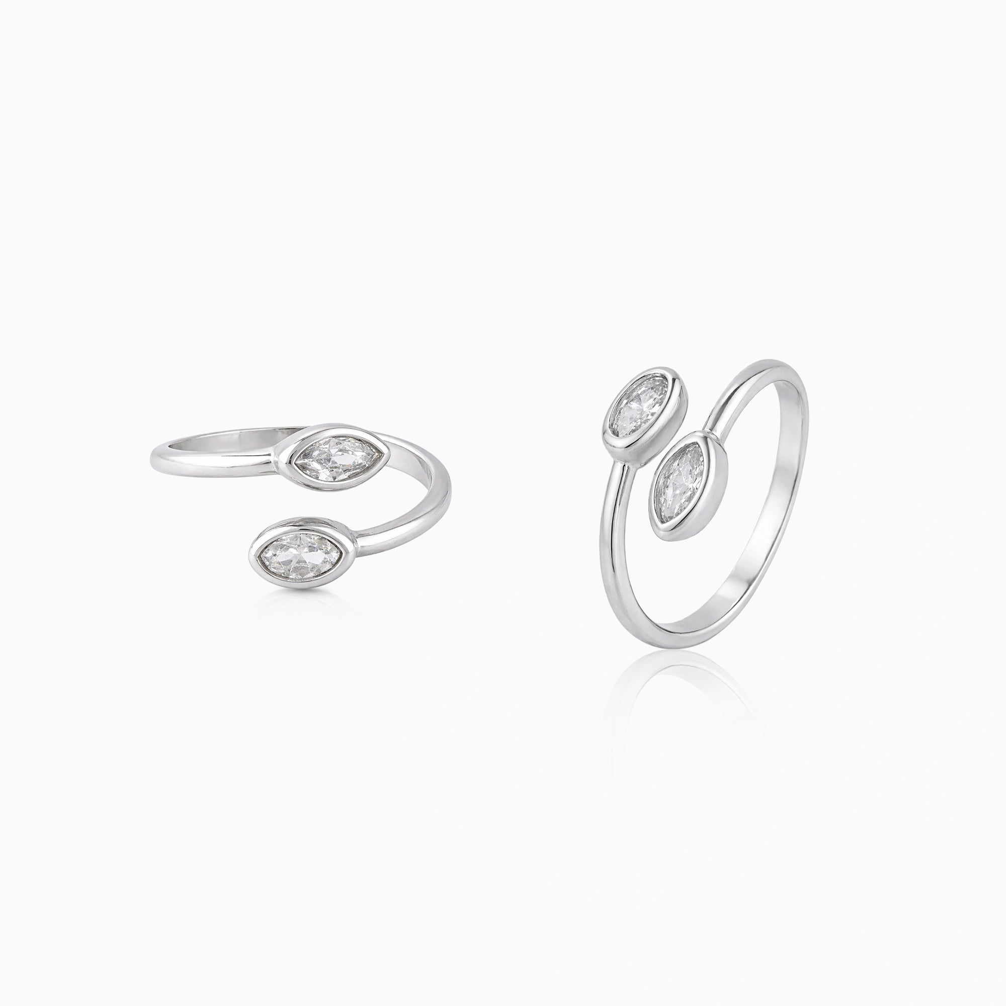 CZ Leaf Motif Toe Ring Ishna