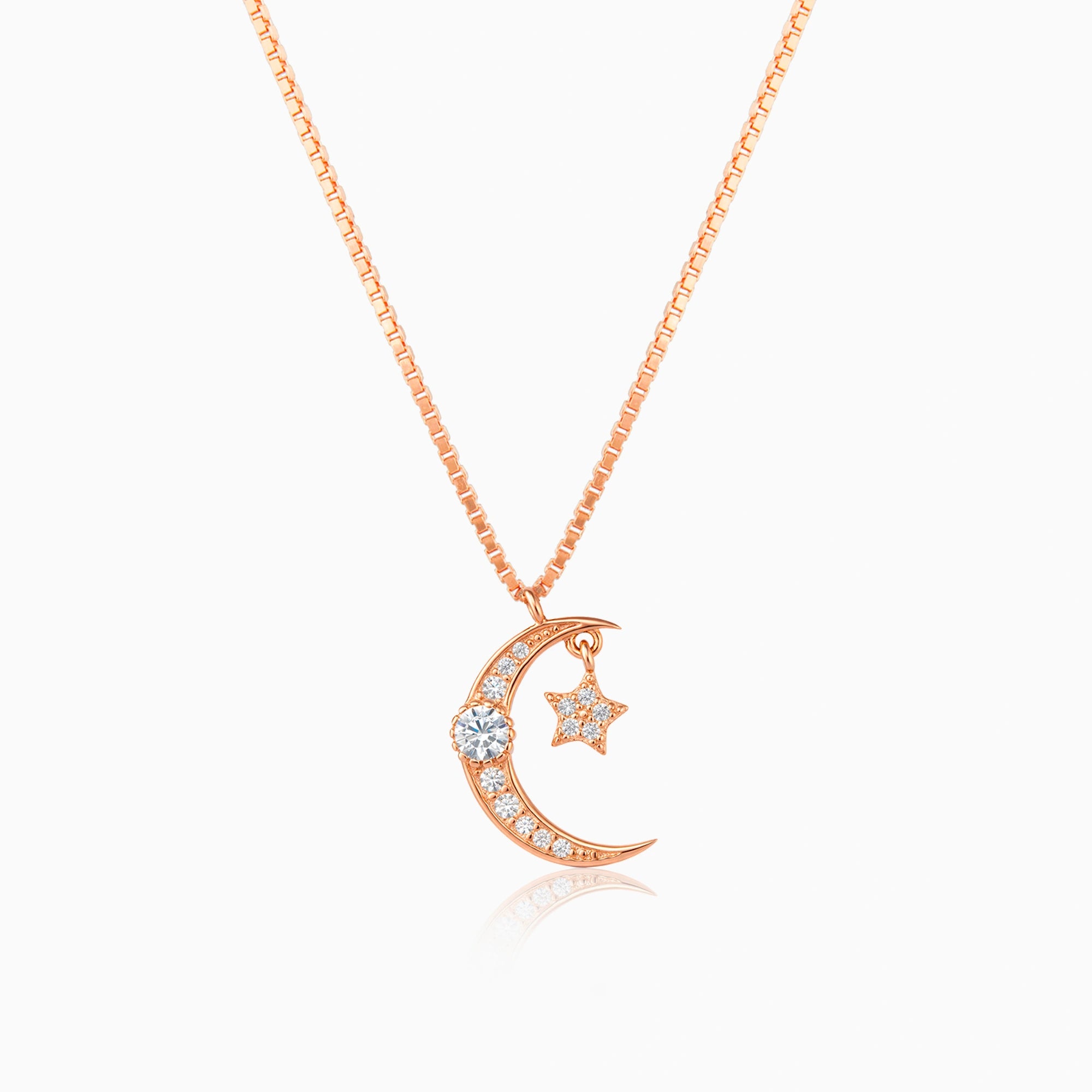 CZ Moon Star Chain Ishna