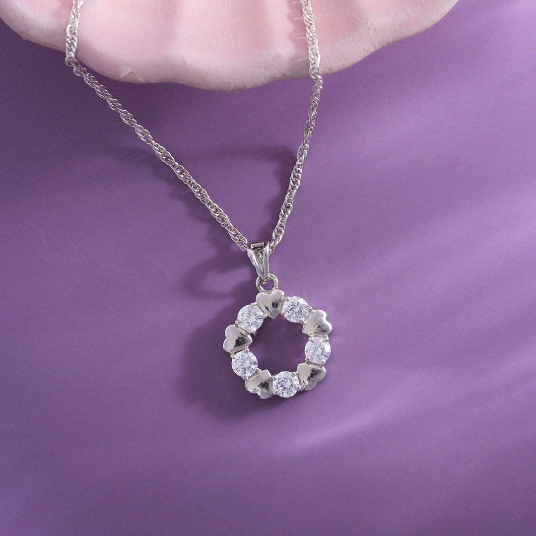 CZ Open Heart Chain Ishna