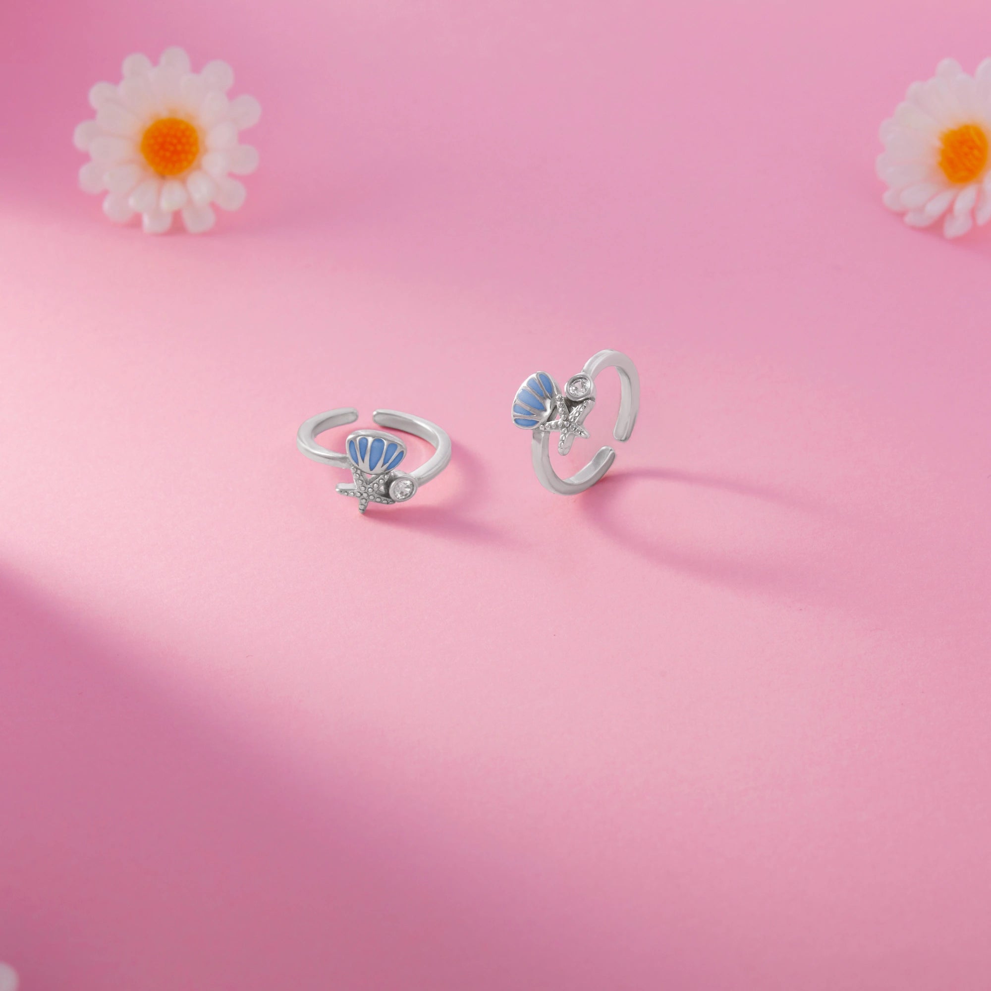 CZ Shell Star Toe Ring Ishna