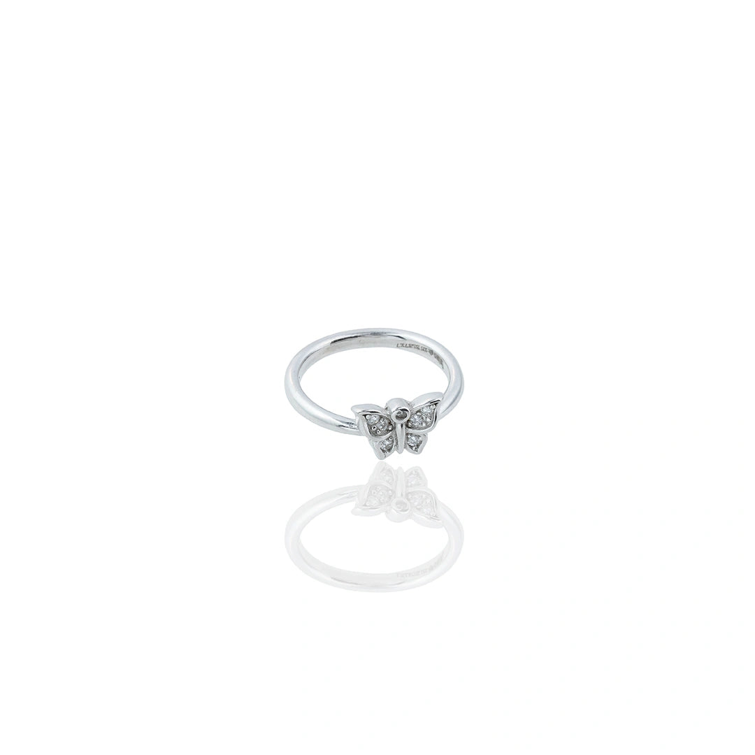 CZ Silver Butterfly Ring Ishna