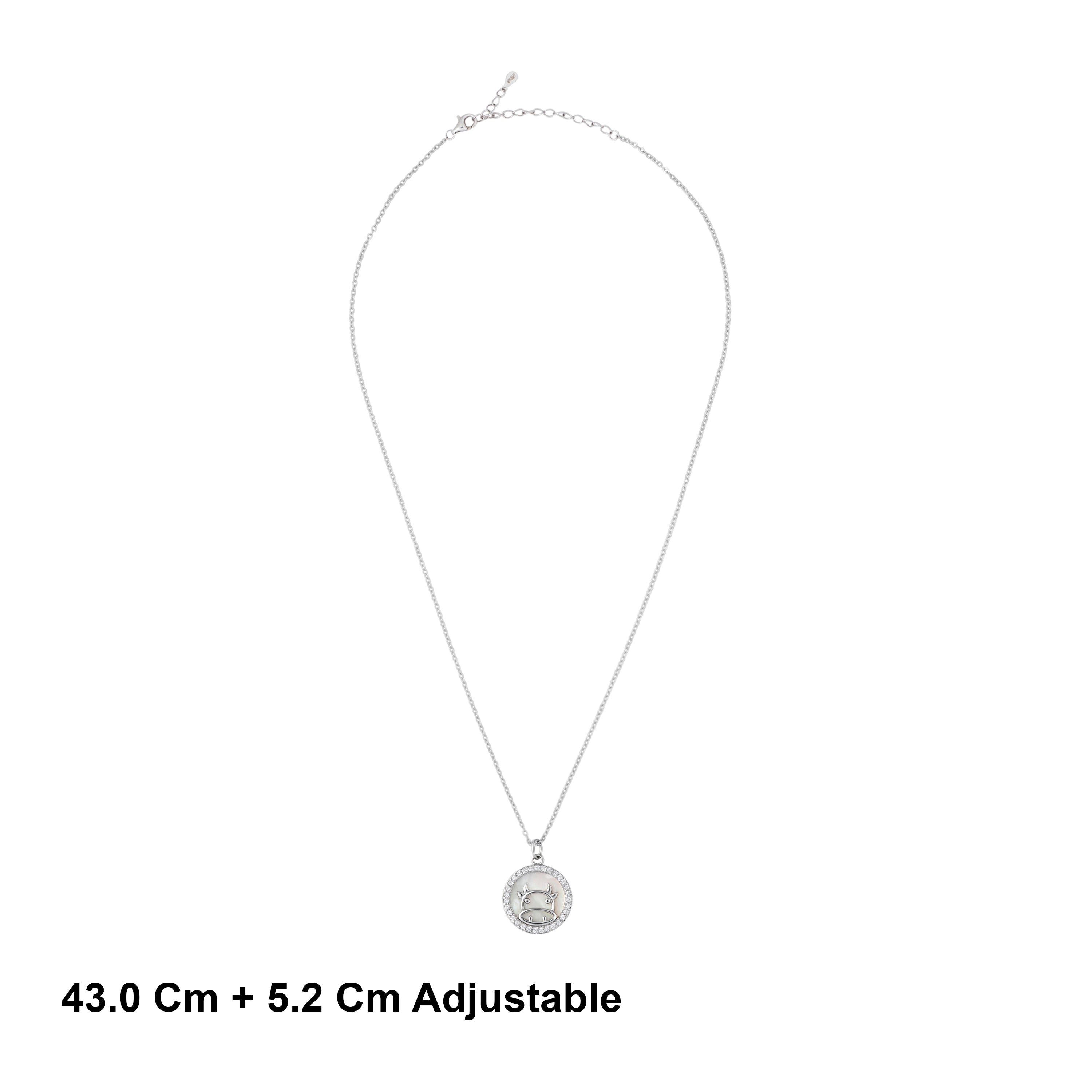 CZ Sterling Silver Cow Chain Ishna