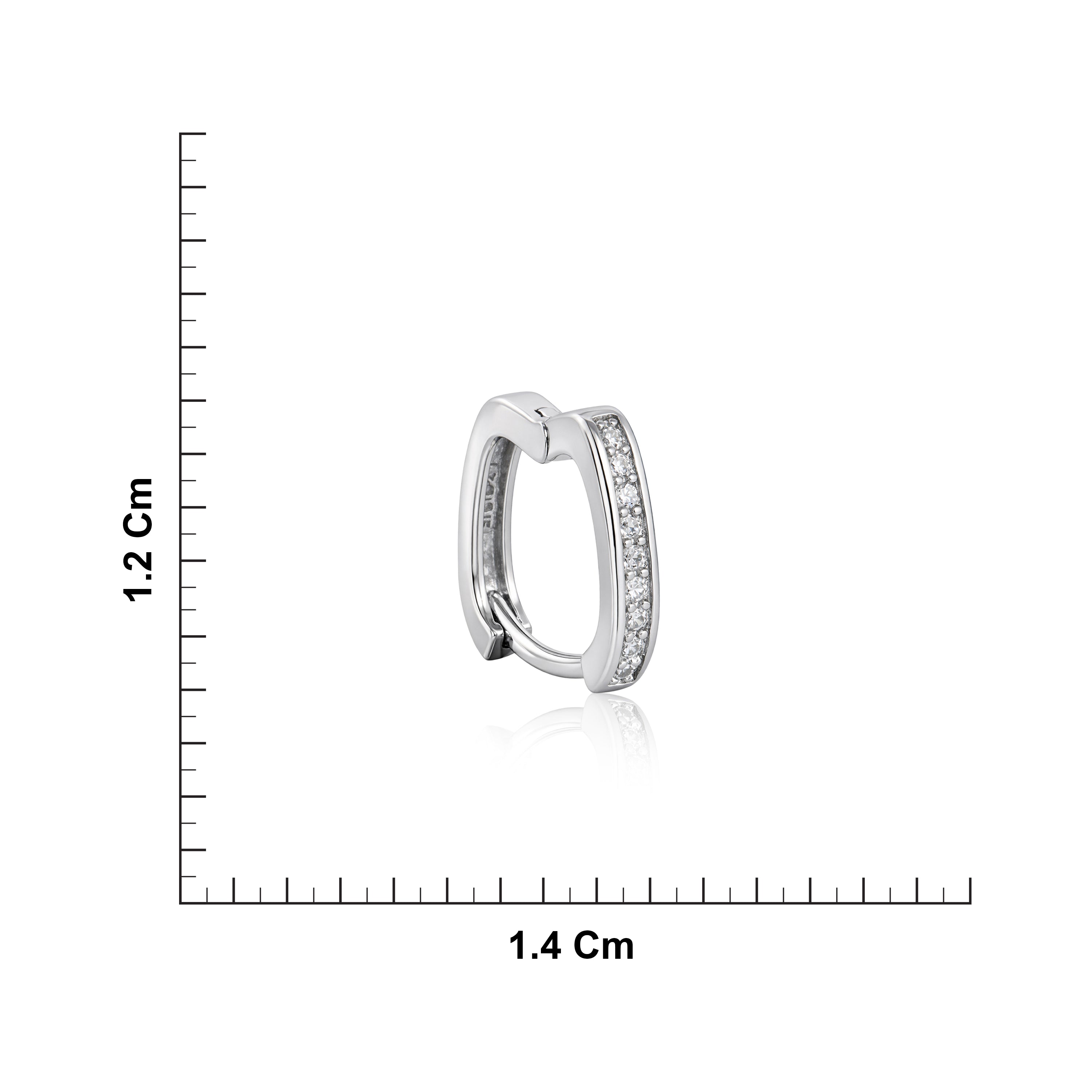 CZ Sterling Silver Huggie Hoops Earrings Ishna