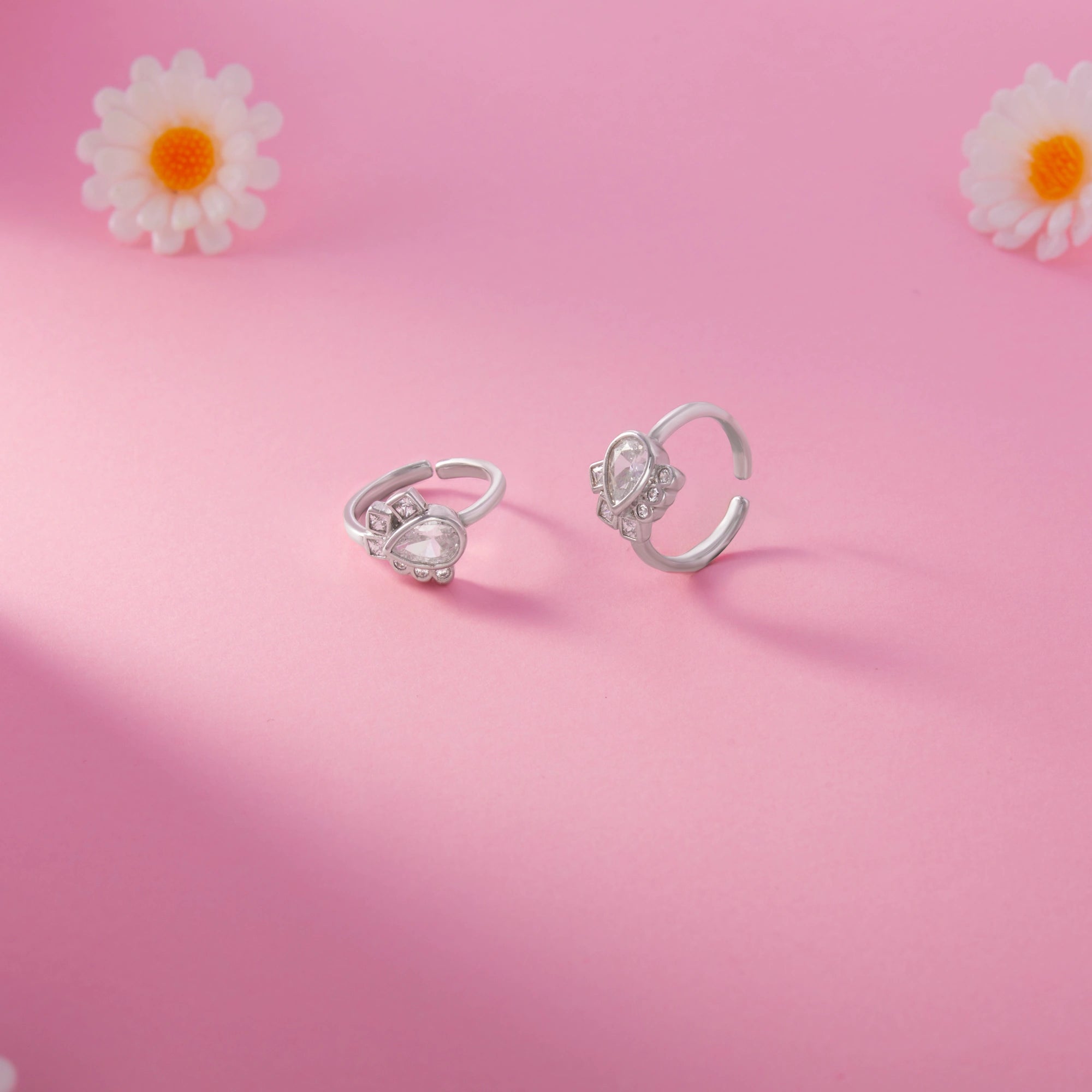 CZ Teardrop Toe Ring Ishna