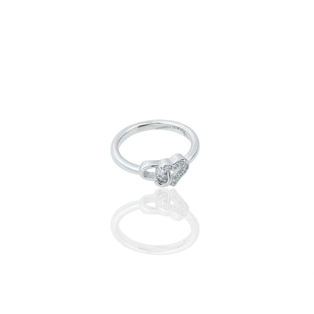 CZ Twin Heart Ring Ishna