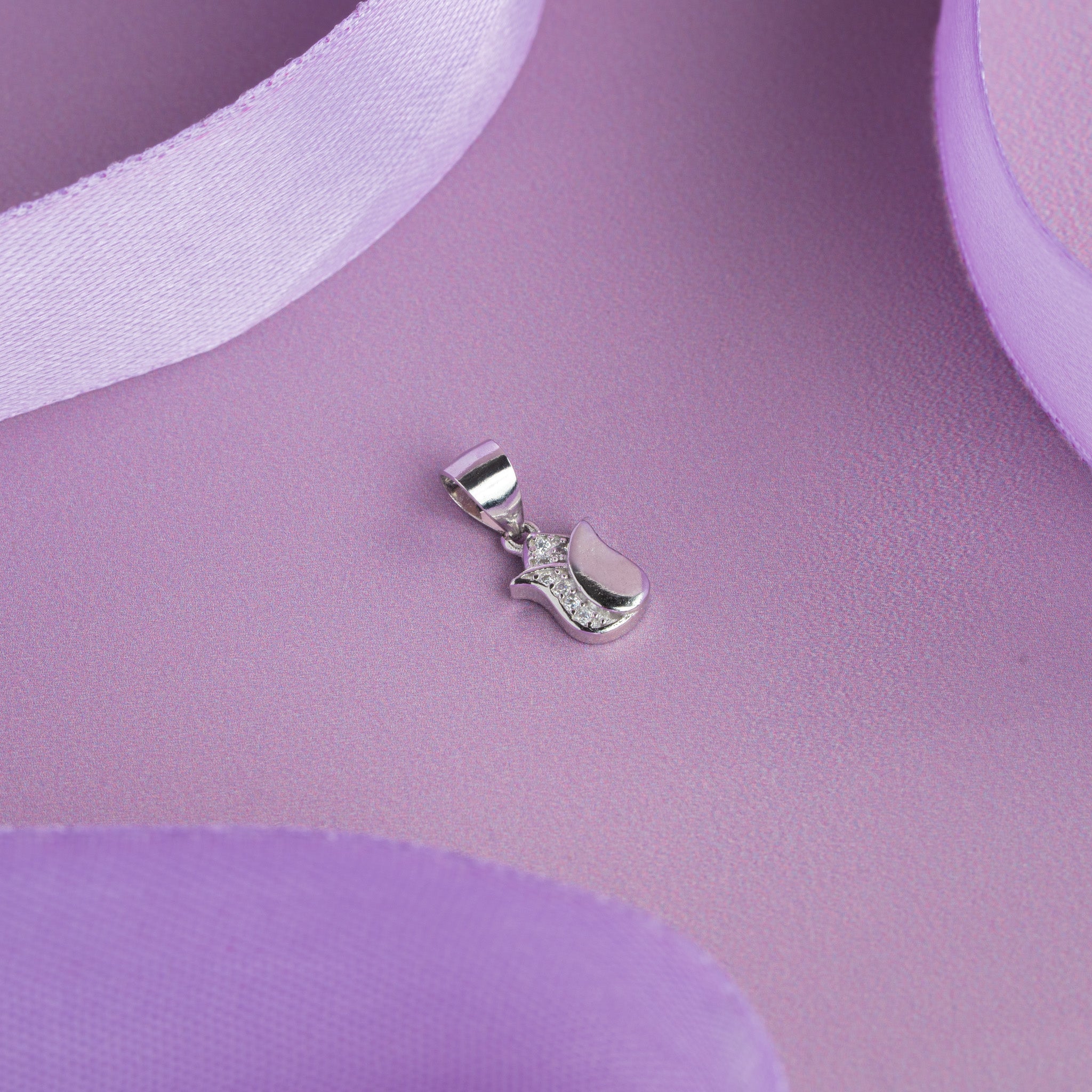 CZ studded silver pendant jewellery