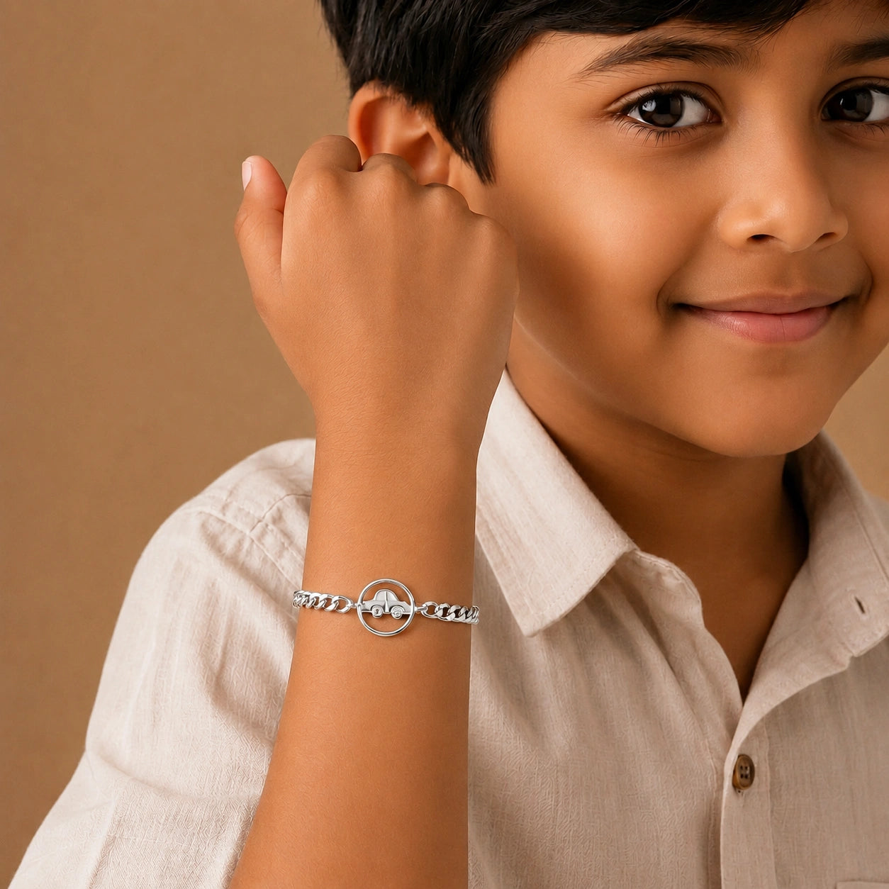Car Charm Bracelet in Sterling Silver Ishna
