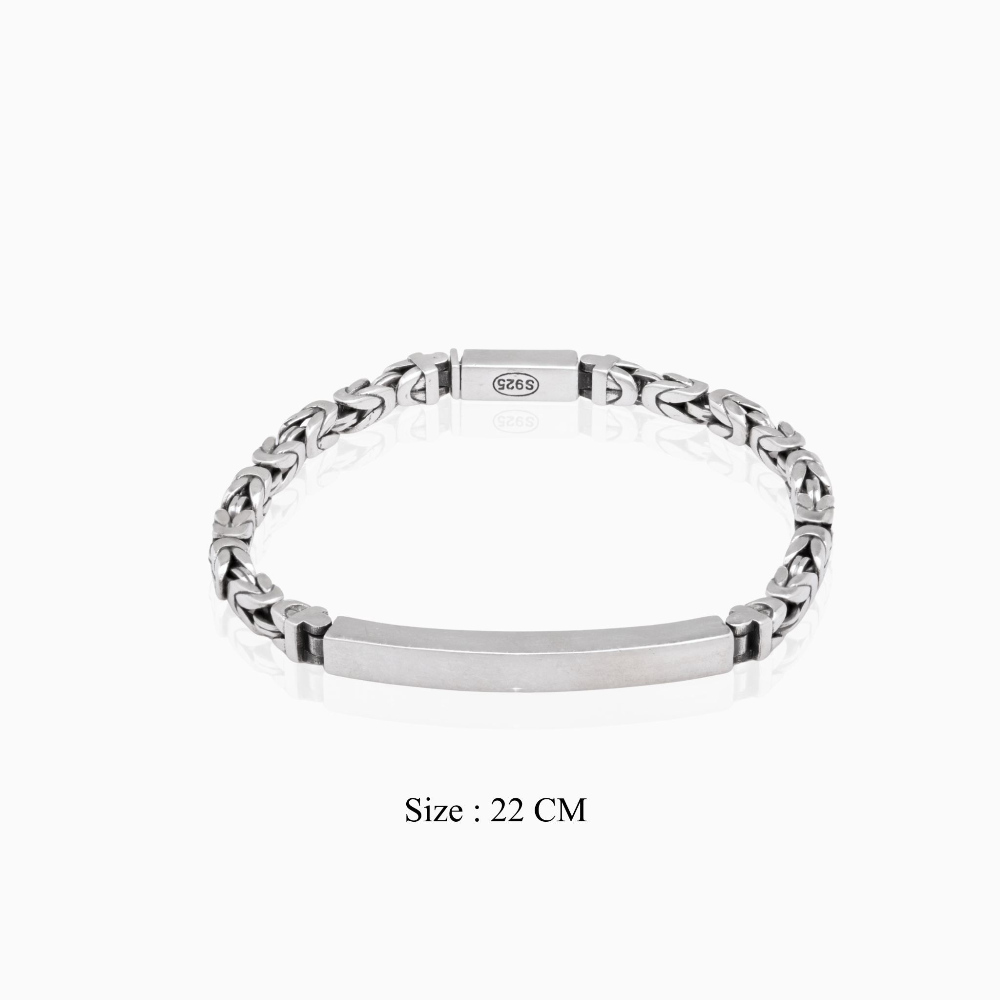 Classic Cuban link silver bracelet