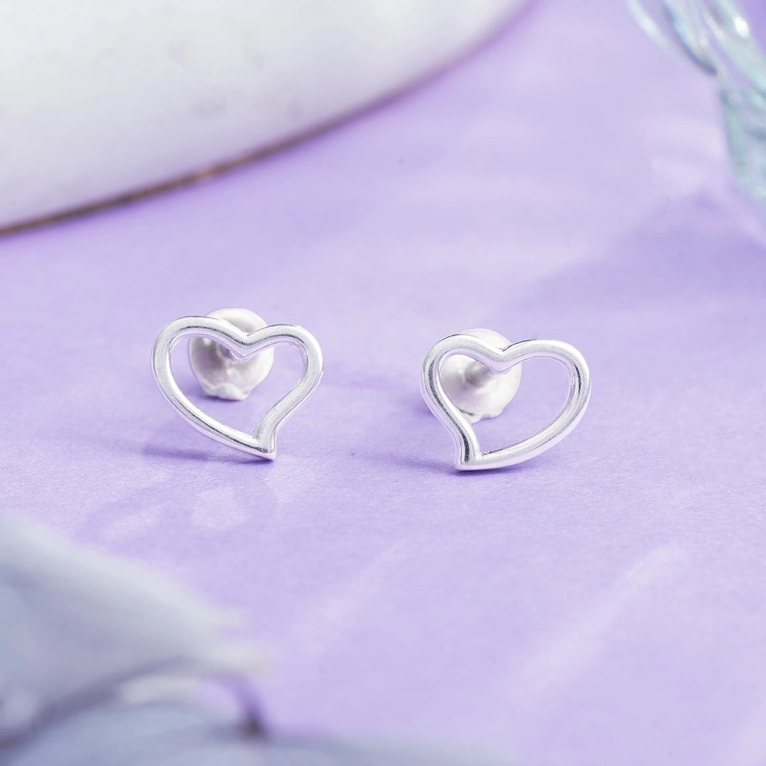 Classic Heart Stud Earrings Ishna