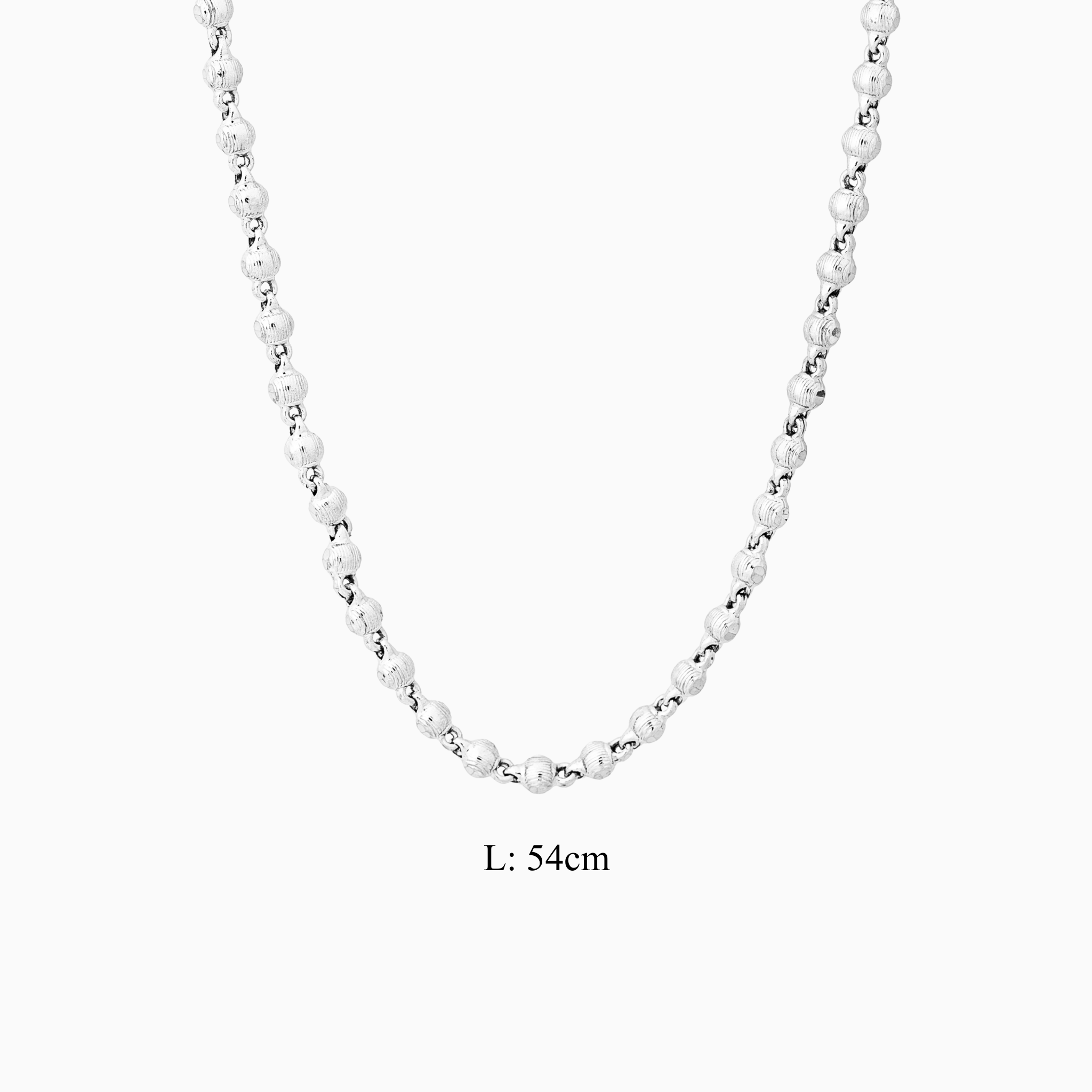 Classic sterling silver bead chain
