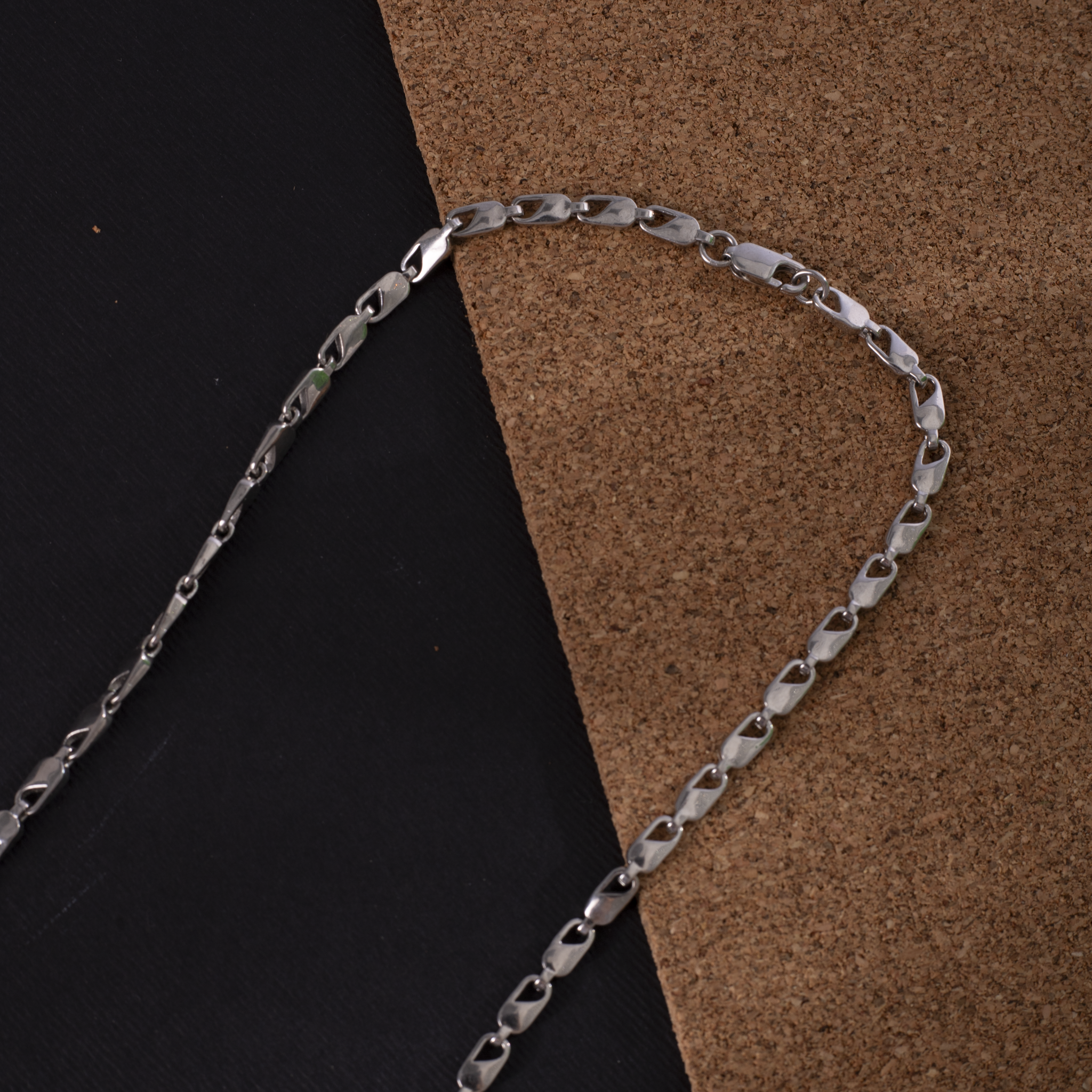 Classic sterling silver flat chain