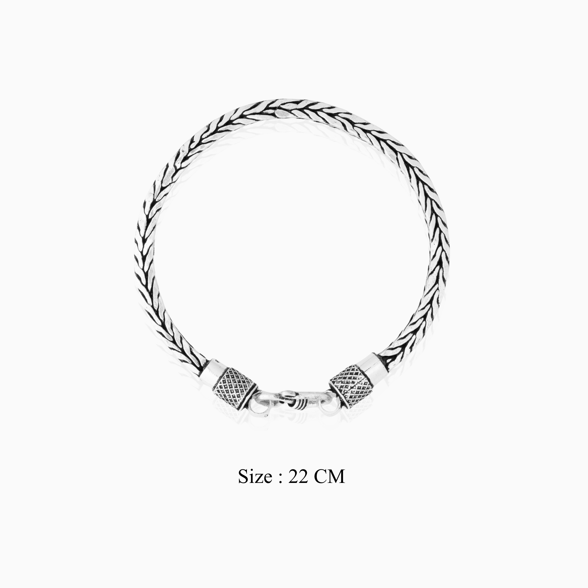 Classic woven silver chain bracelet
