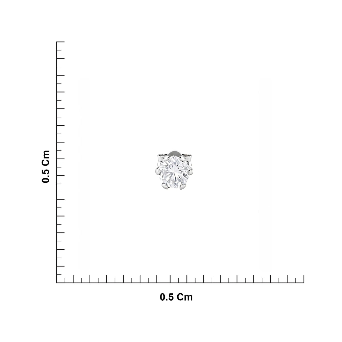 Crystal stud sterling silver earrings for women