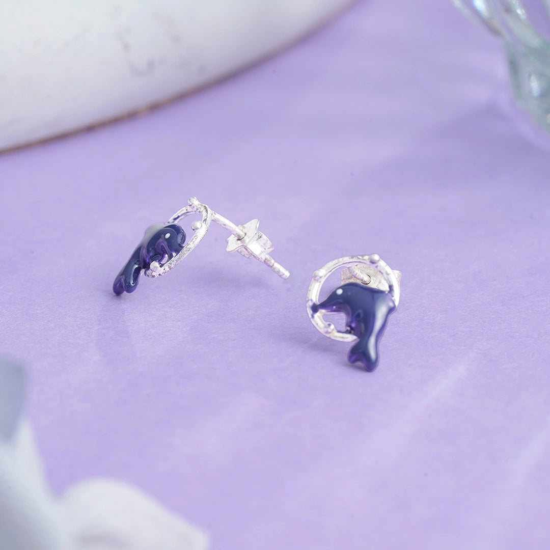 Cute Dolphin Stud Earrings Ishna