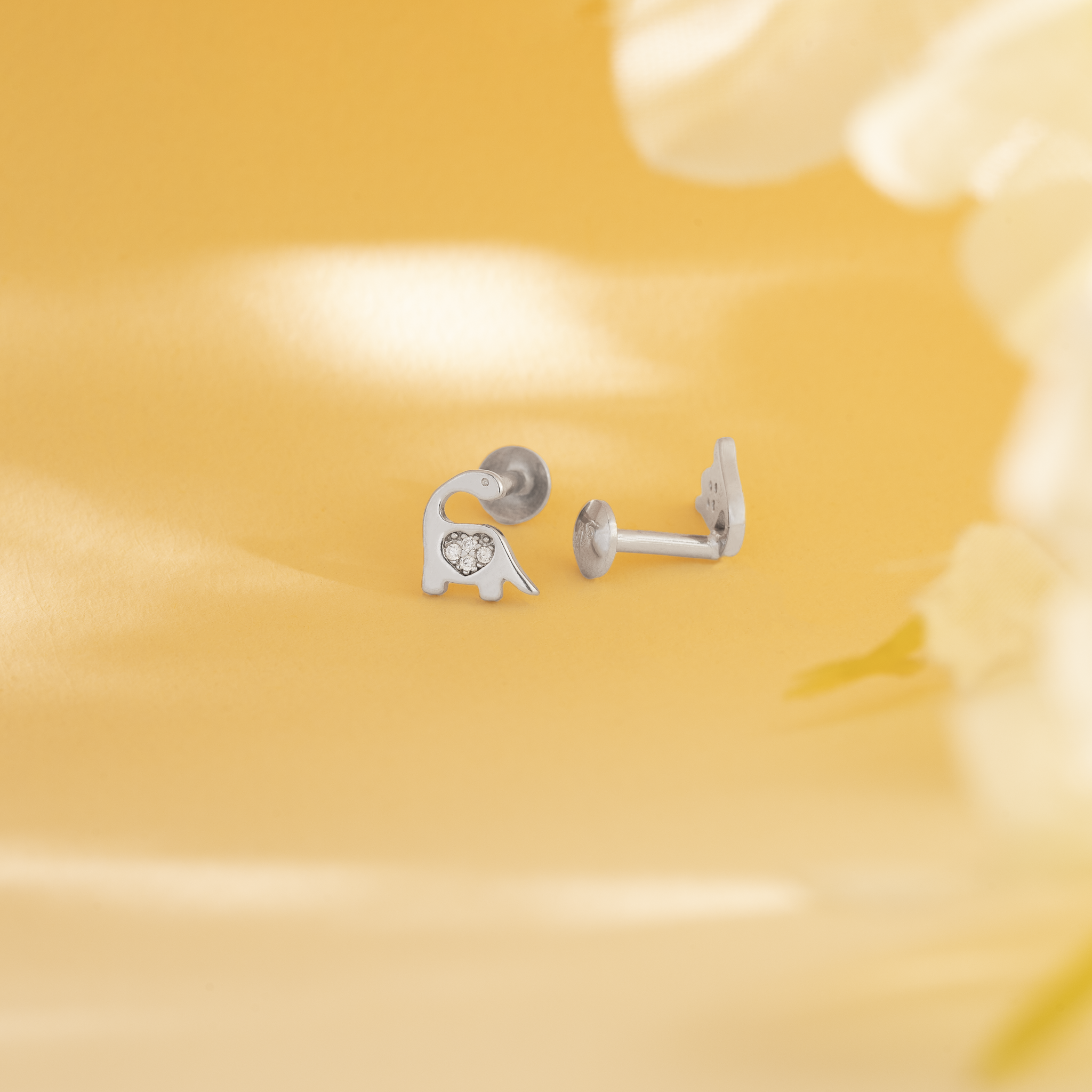 Cute dragon silver studs