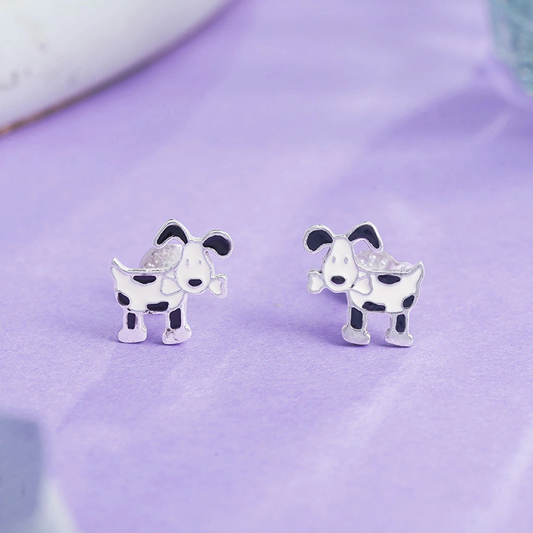 Dalmatian Dog Stud Earrings Ishna